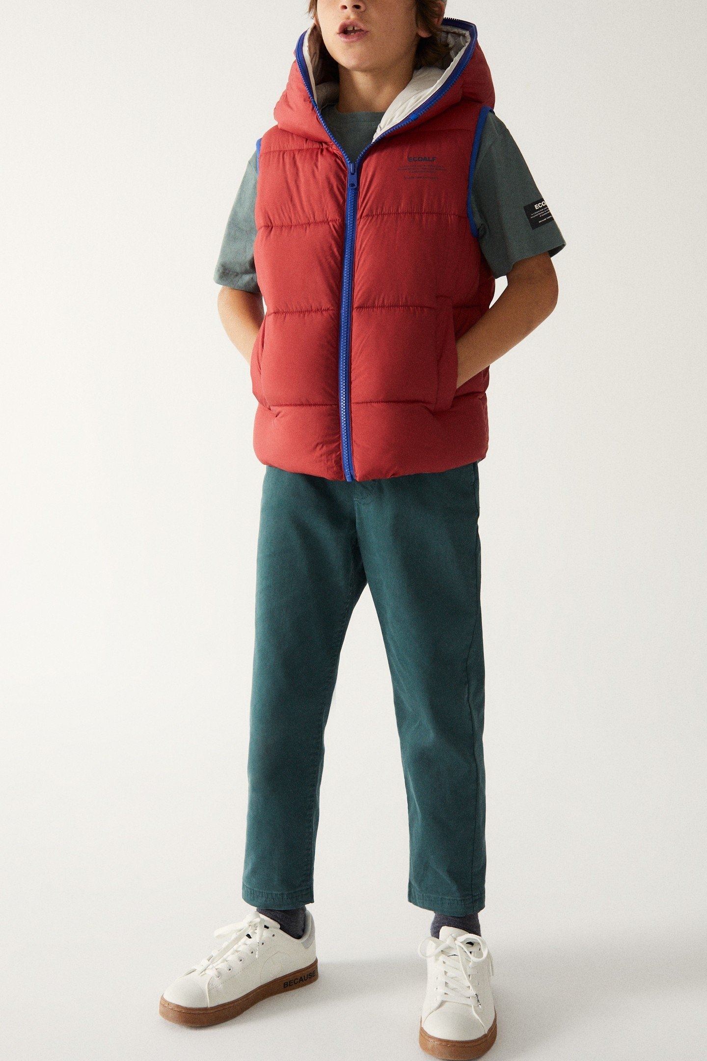 BOYS ZIPPYALF VEST RED 1