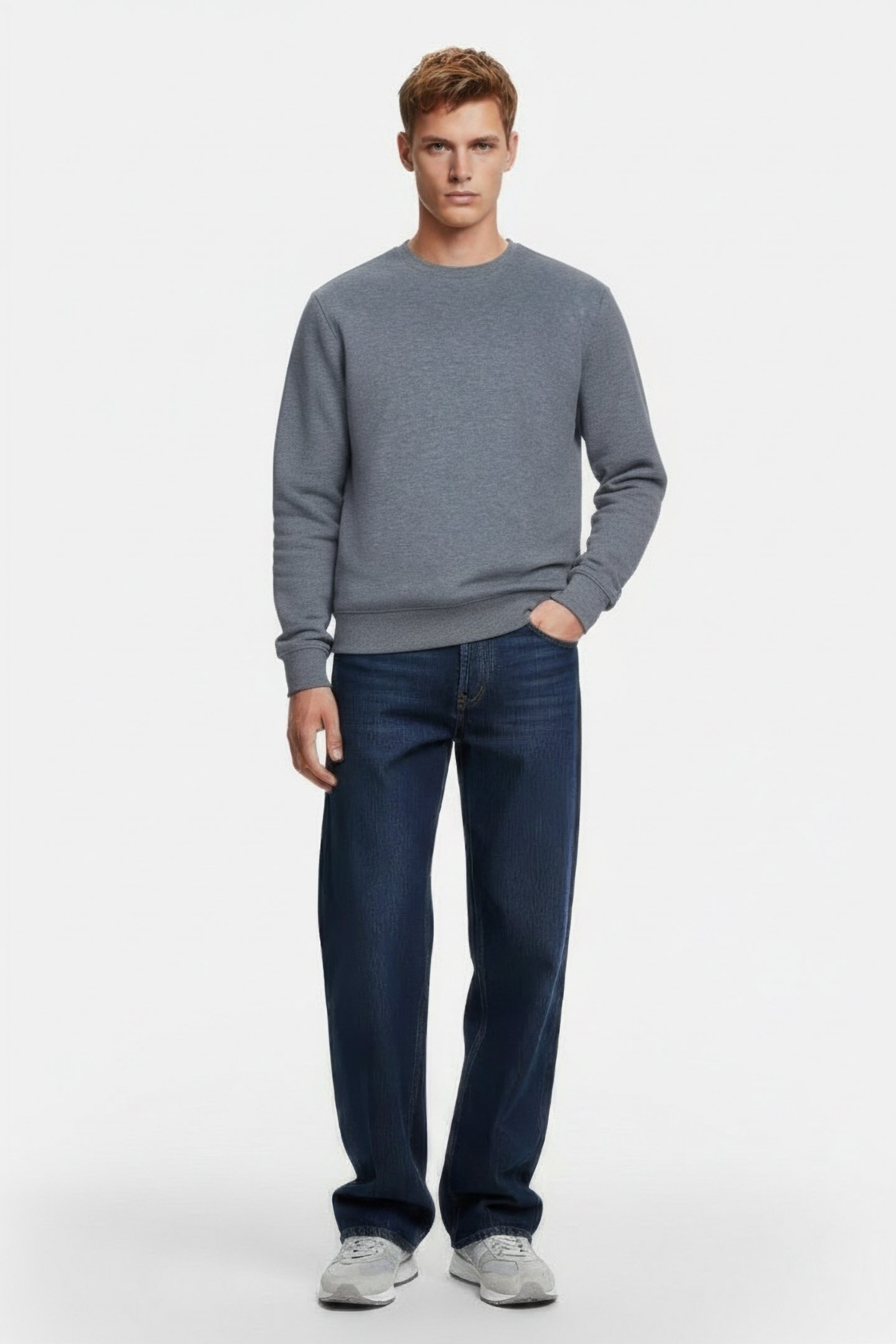 ARLESALF SWEATSHIRT DARK GREY MELANGE 1