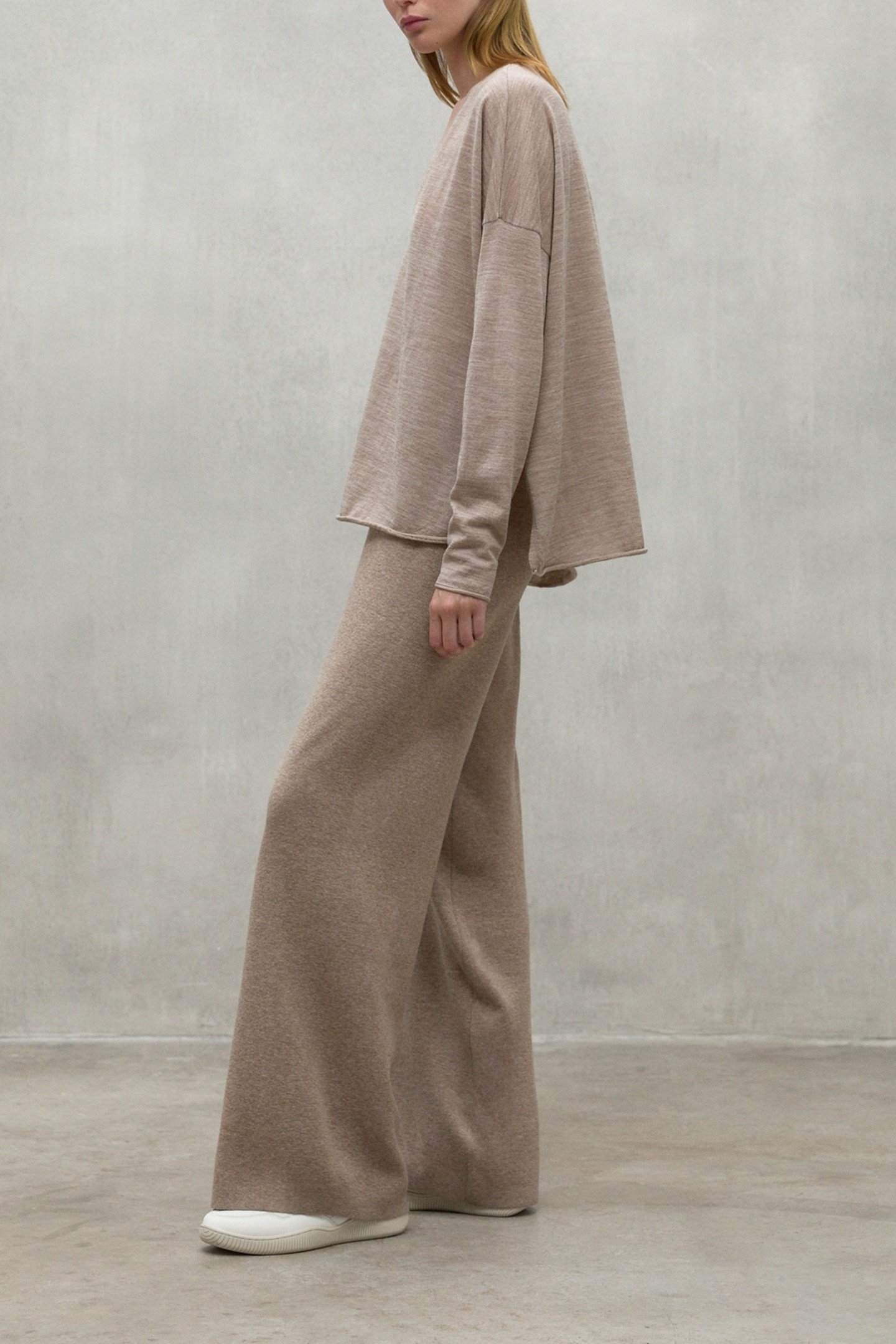 CABRILALF PANTS DARK SAND MELANGE 4