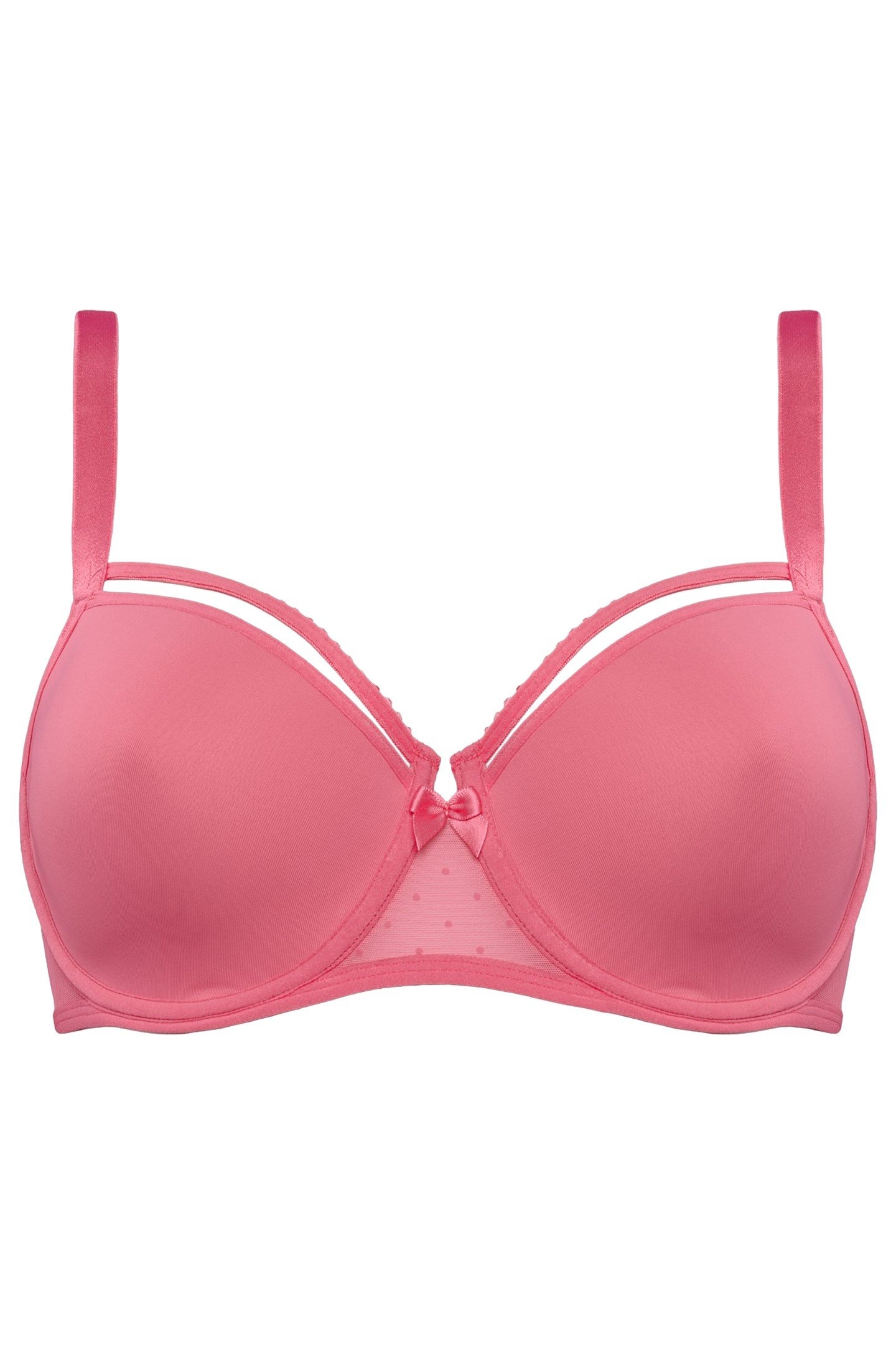 PEEKABOO BRA PLUNGE BALCONY WIRED PADDED PINK 5
