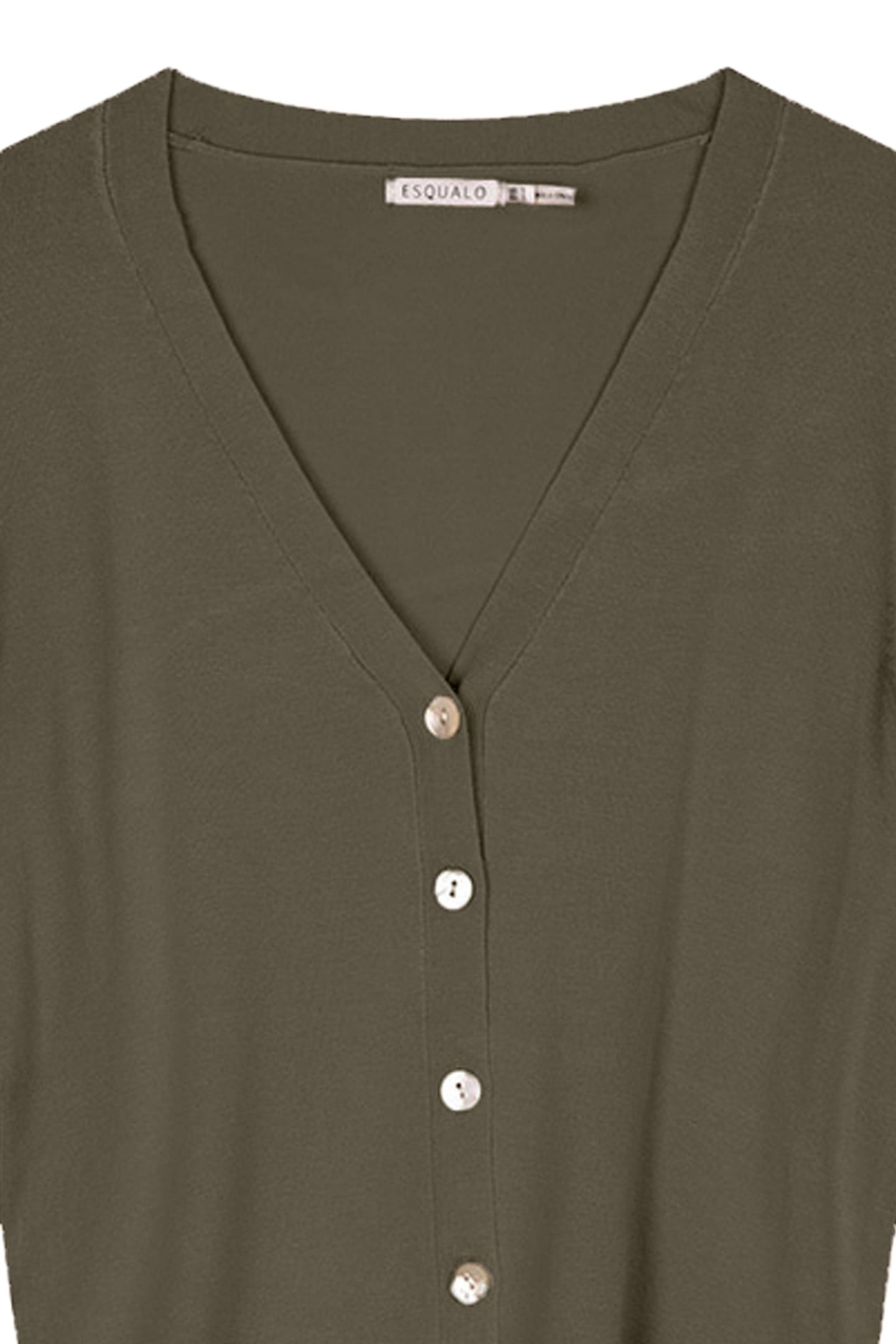 CARDIGAN BASIC V-NECK LEAF GREEN 3