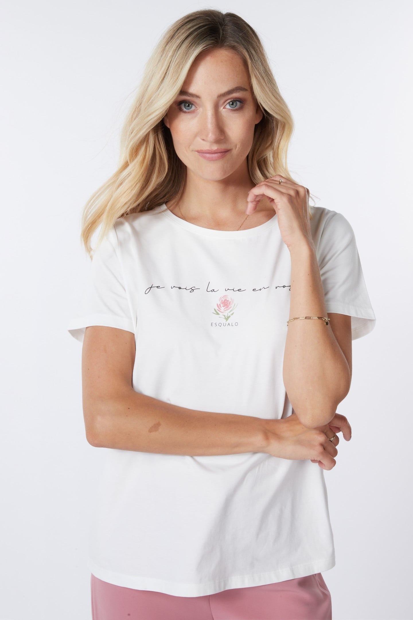 T-SHIRT FOIL "LA VIE EN ROSE" OFF WHITE 2