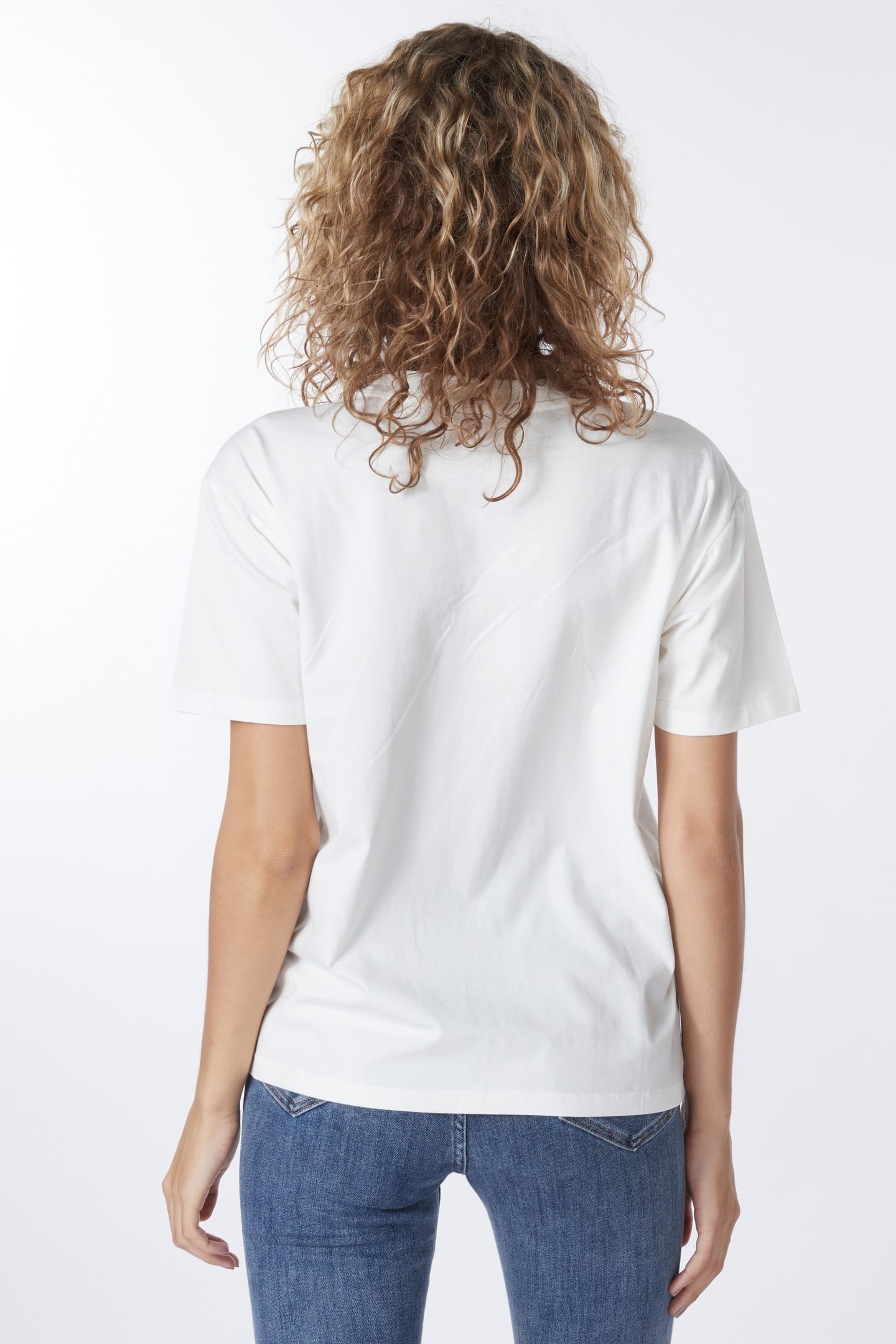 T-SHIRT SEQUINS "SEATTLE" OFF WHITE / GOLD 3