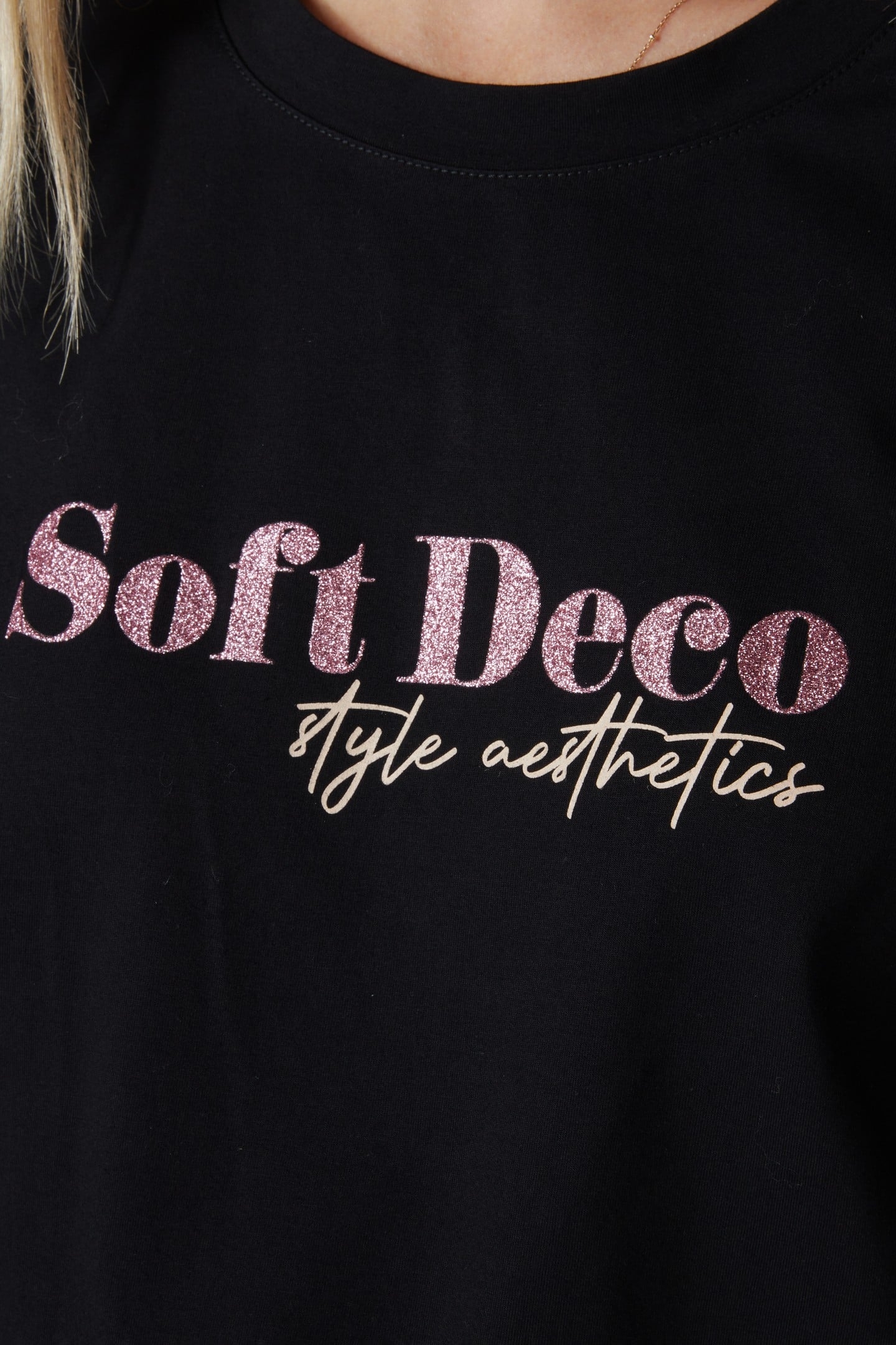 T-SHIRT GLITTER "SOFT DECO" BLACK 5