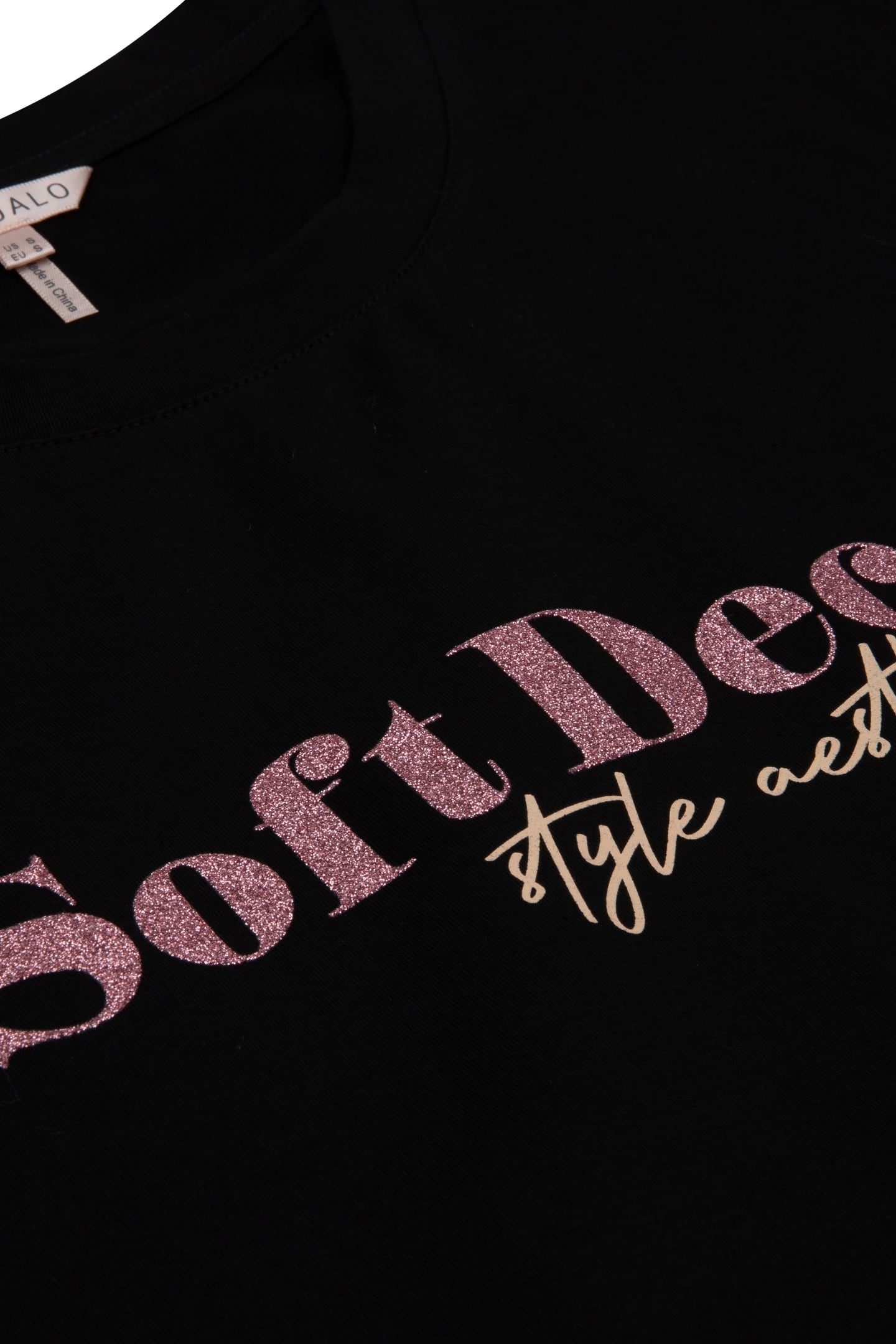 T-SHIRT GLITTER "SOFT DECO" BLACK 6