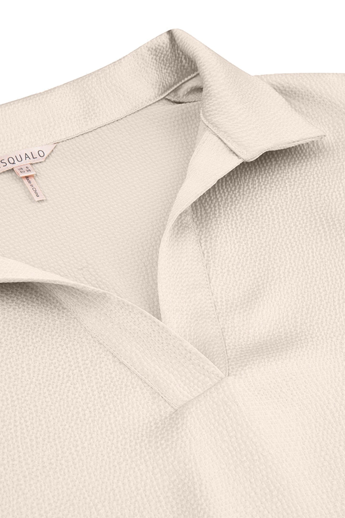 BLOUSE POLO STRUCTURE SATIN OFF WHITE 2