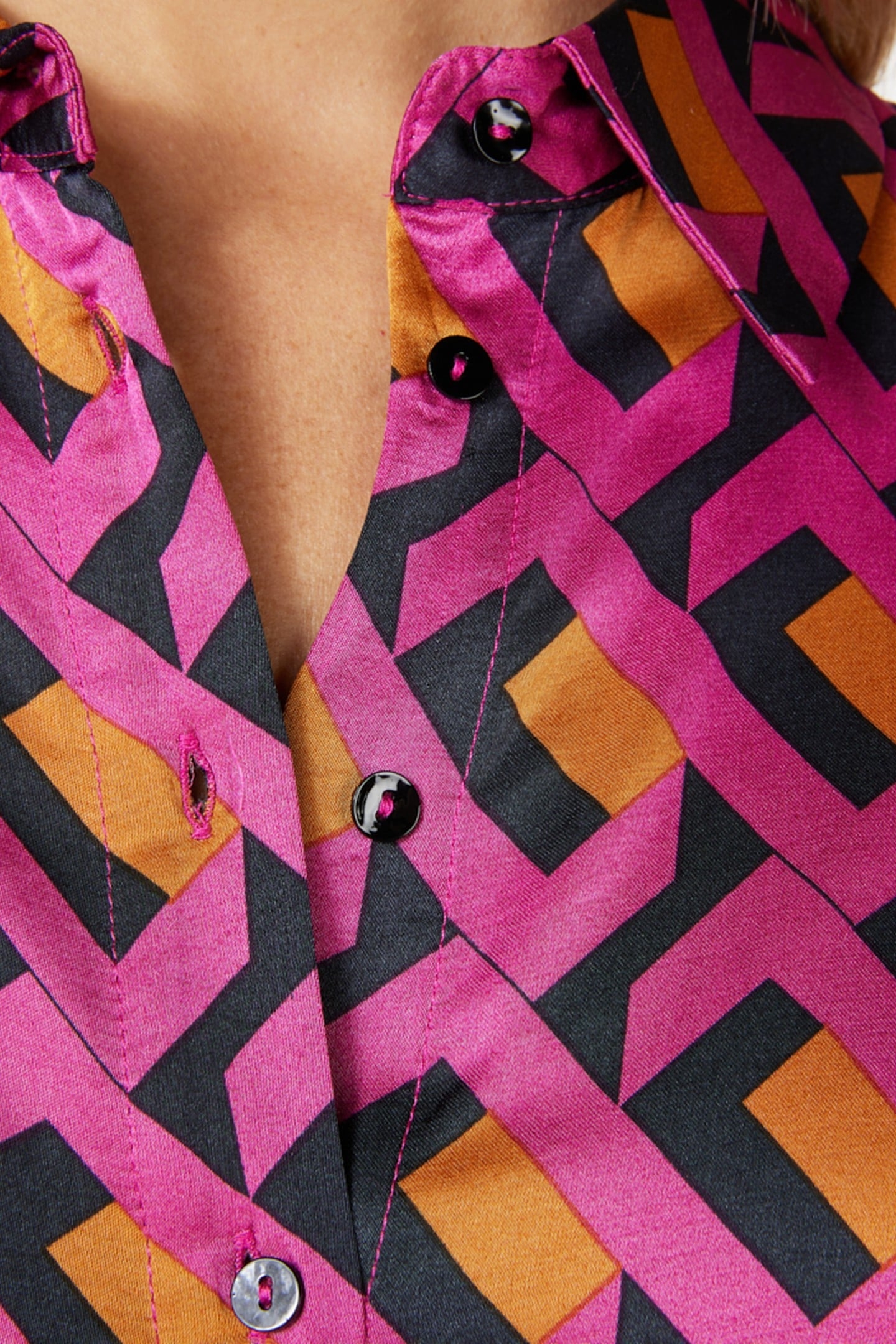 DRESS OVERLAP DETAIL GEO PRINT PRINT 8