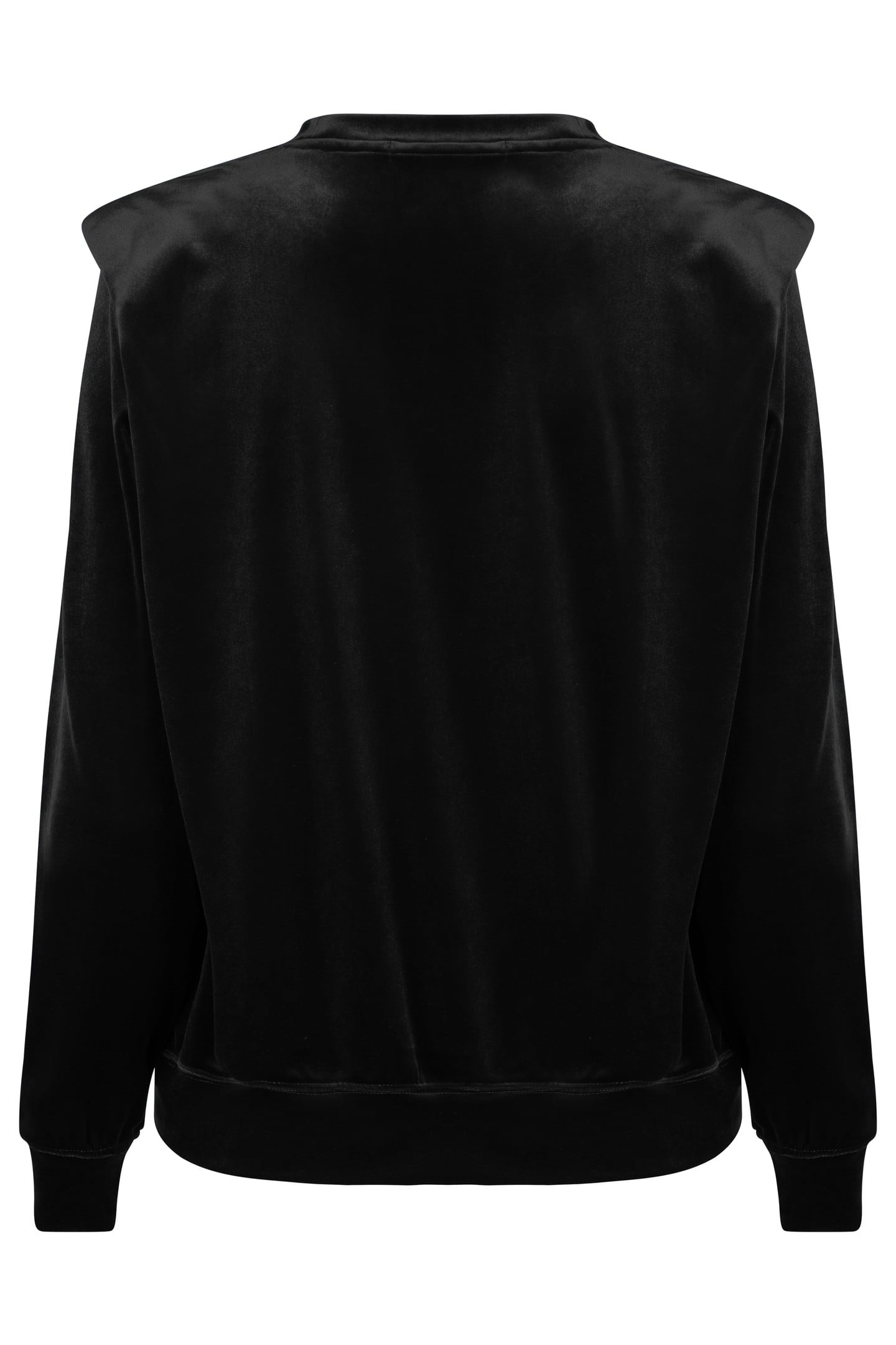 SWEATER SHOULDER DETAILS VELOURS BLACK 2