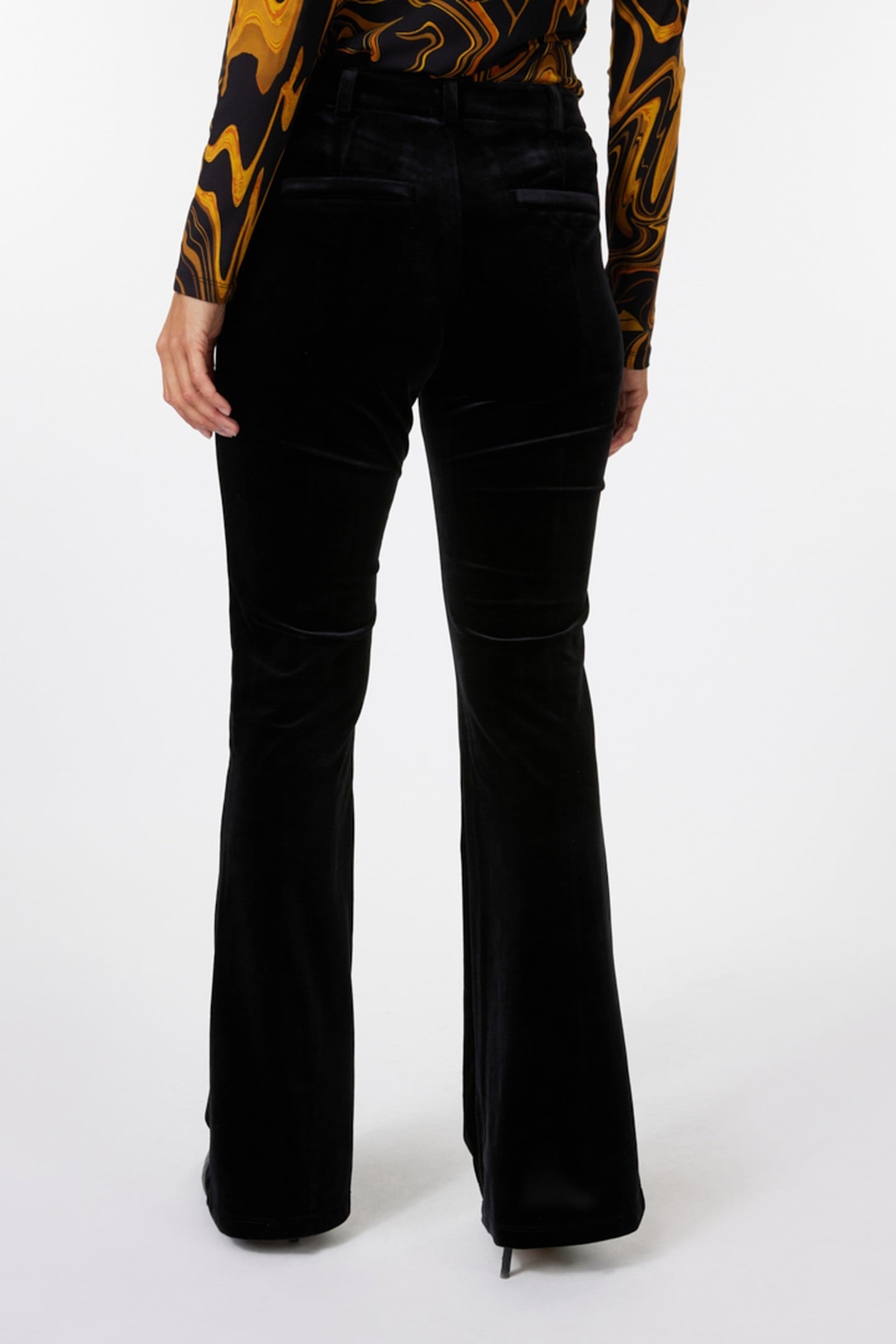 TROUSERS FLAIR VELOURS BLACK 3