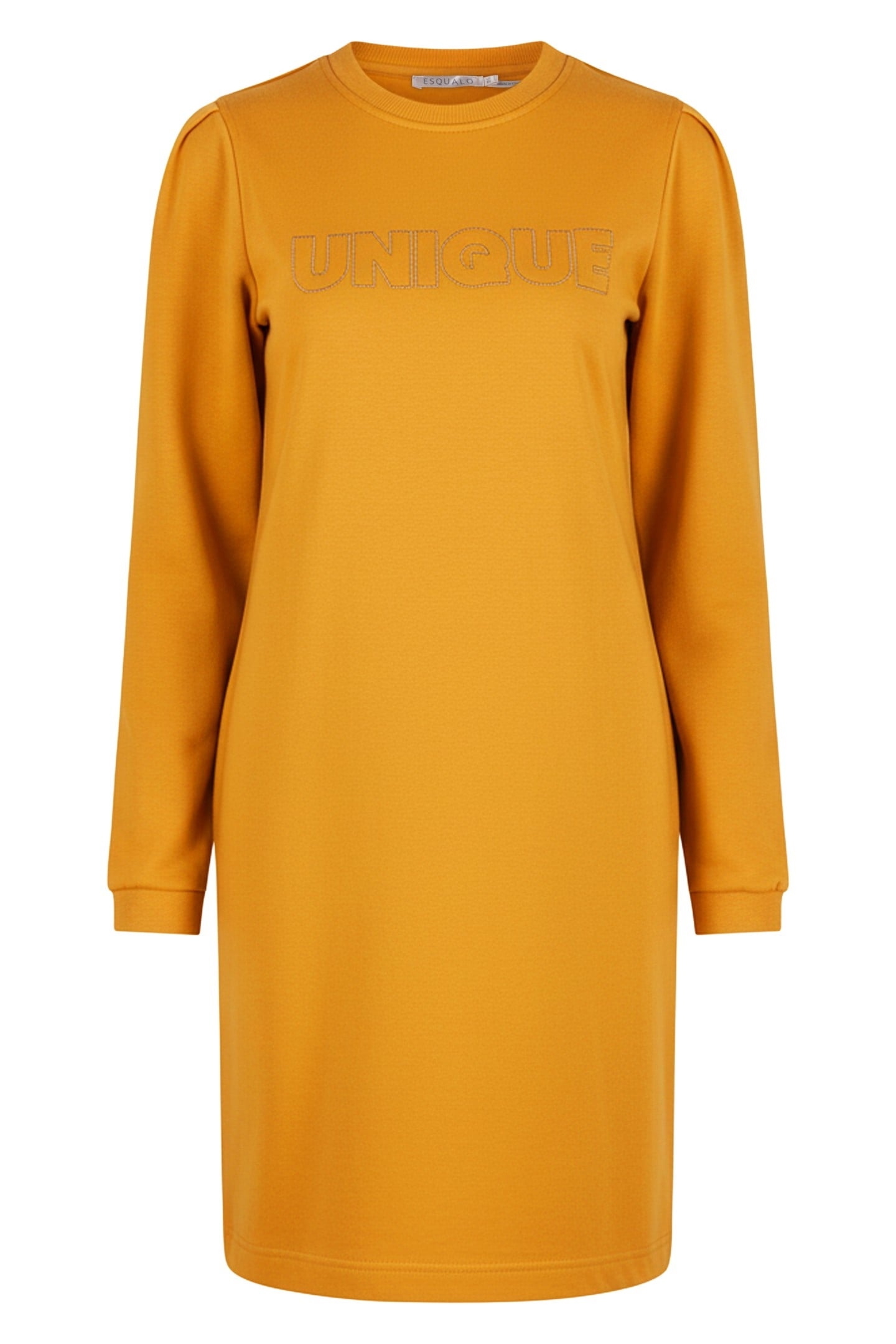 DRESS FLOCK PRINT ORANGE 4