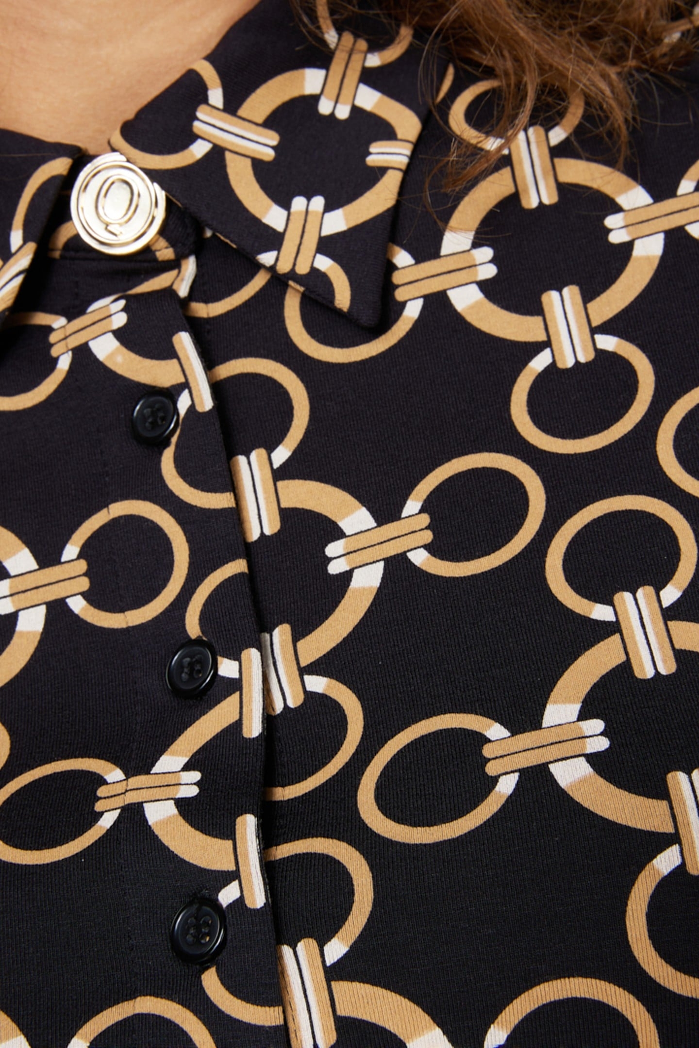 BLOUSE RIBBED CUFFS CHAIN PRINT PRINT 8