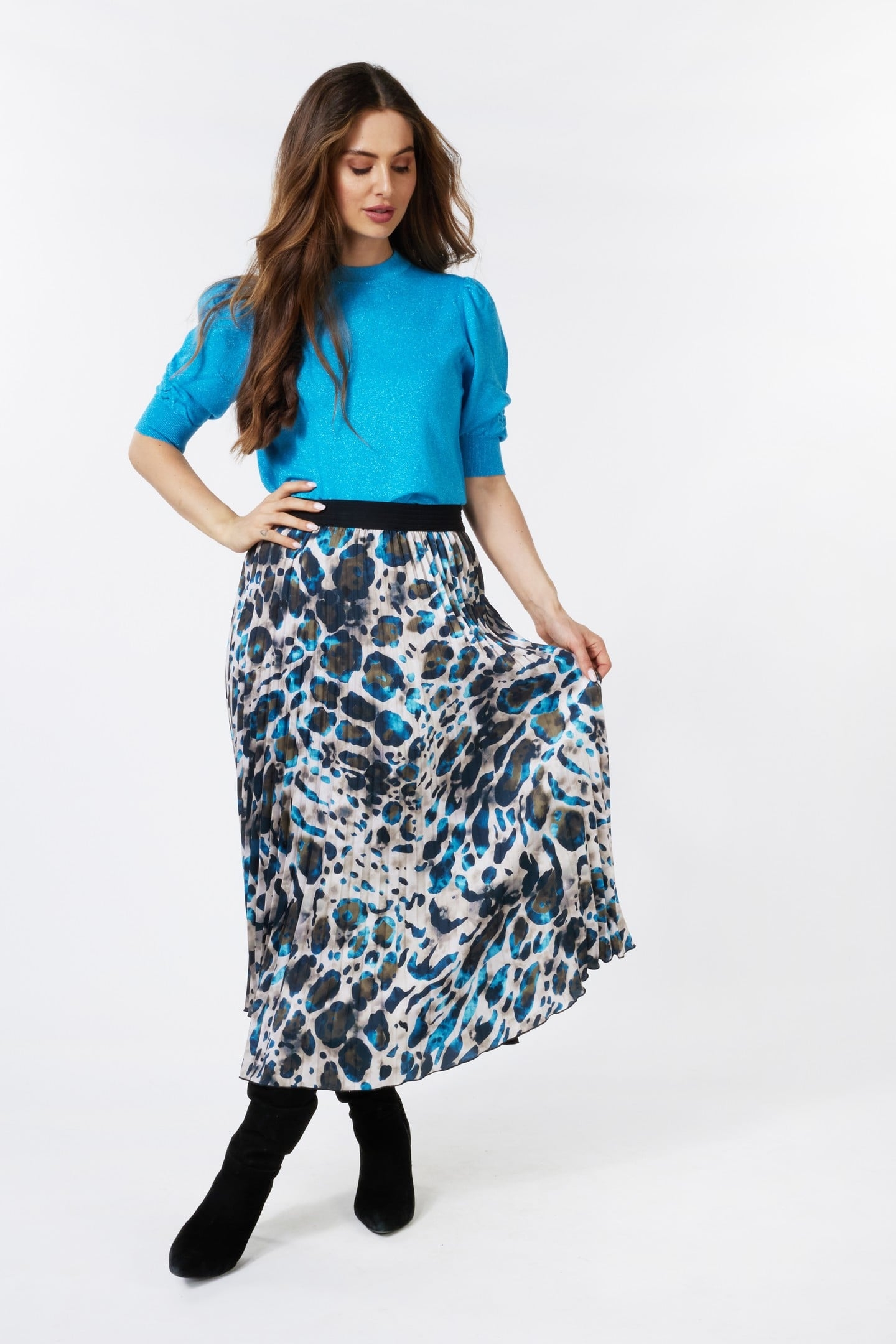 SKIRT PLISSE ANIMAL ROOTS PRINT 1