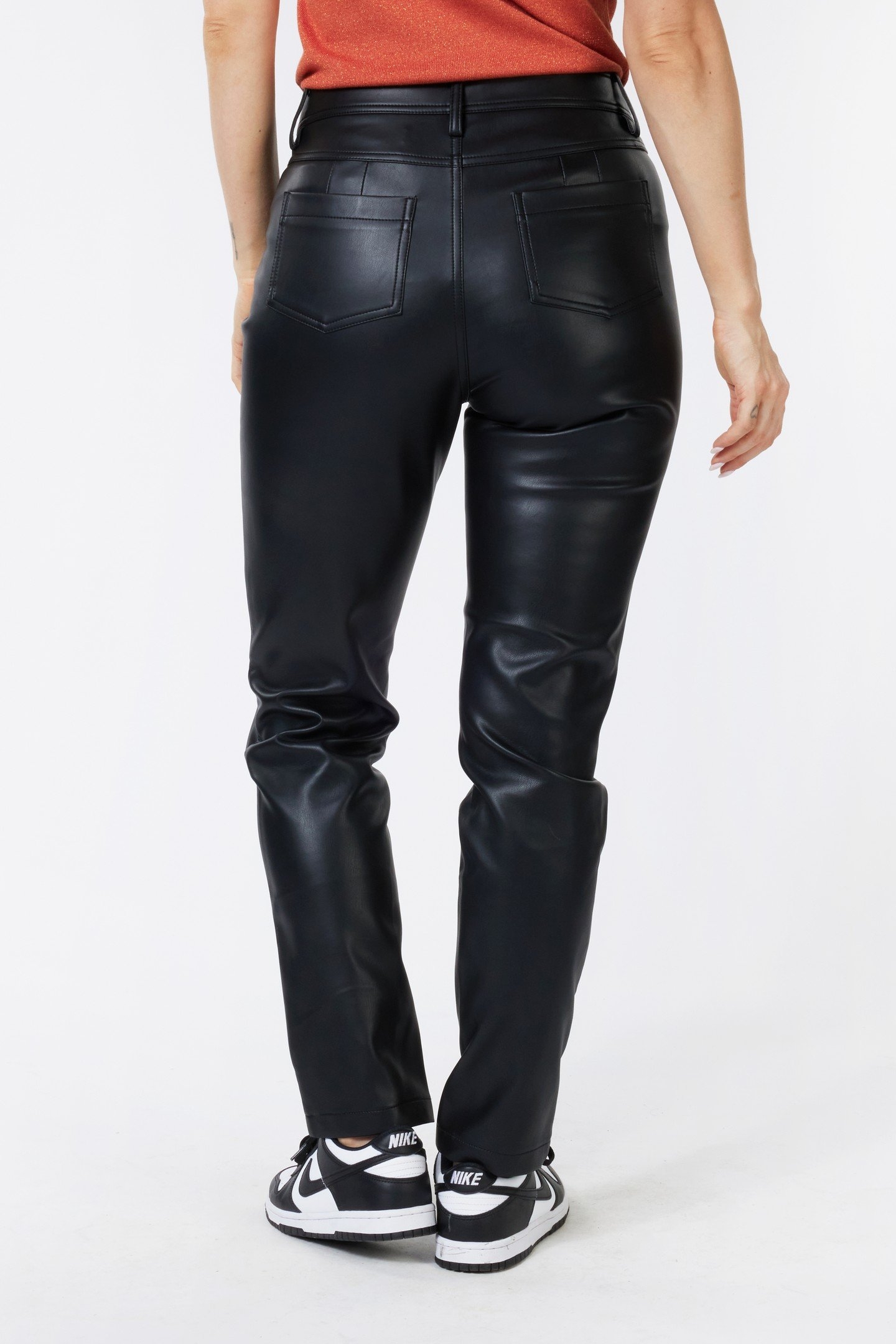 TROUSERS 5 POCKETS PU BLACK 4