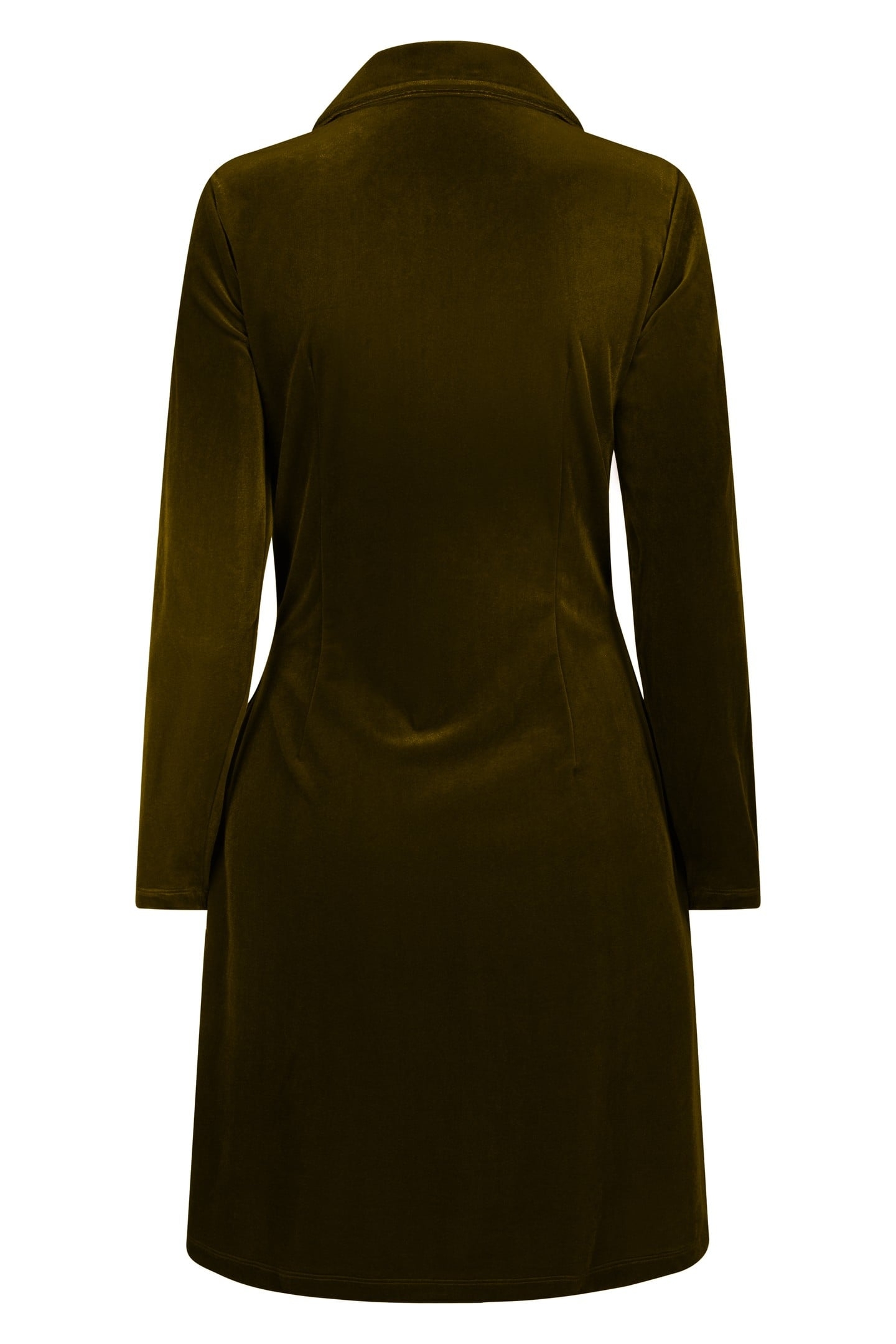 DRESS WRAP VELOURS WARM OLIVE 2