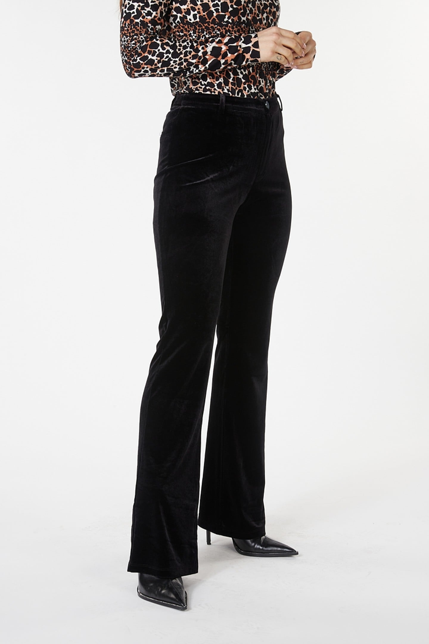 TROUSERS FLAIR VELOURS BLACK 4
