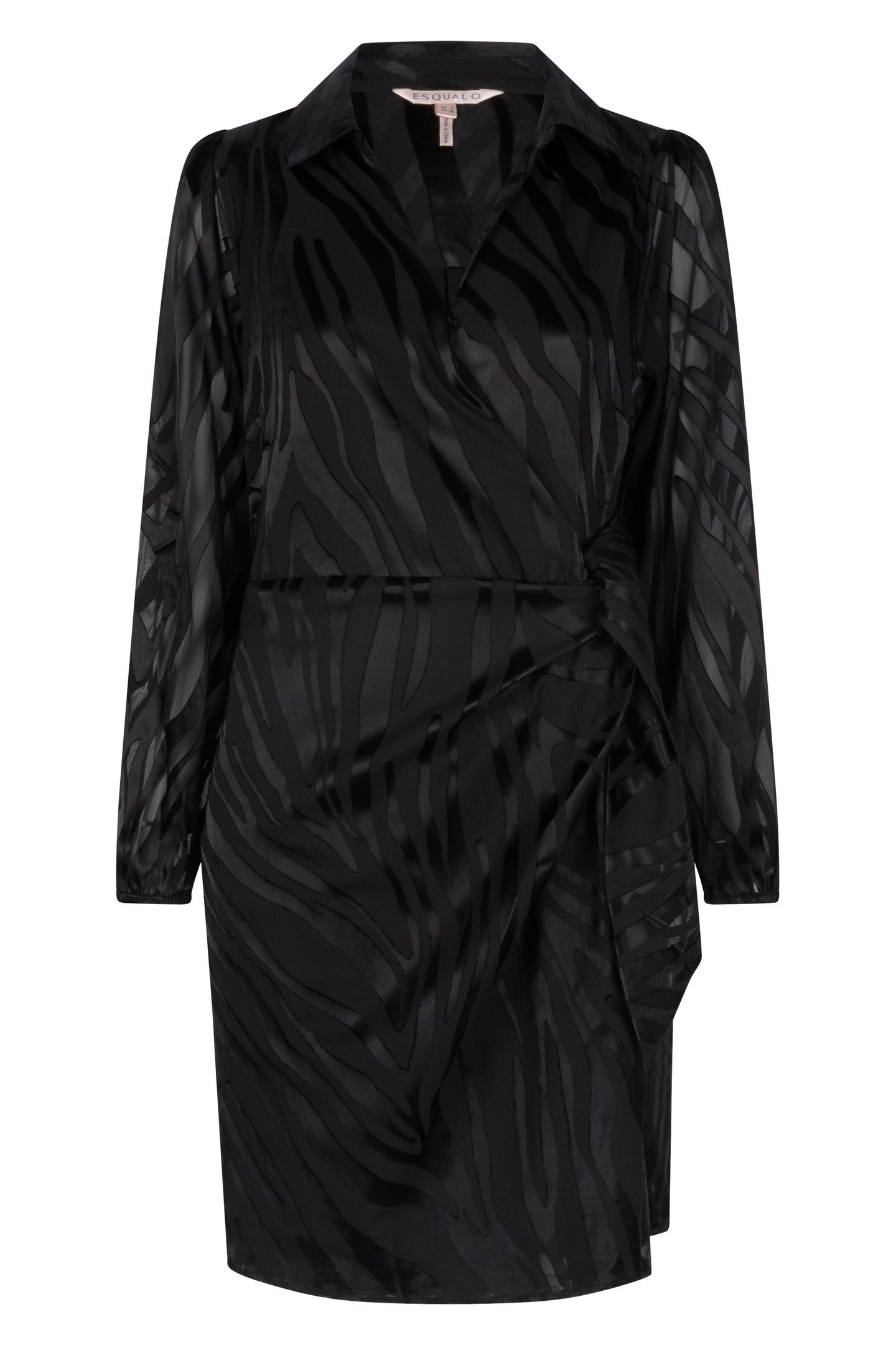 DRESS OVERLAP JACQUARD BLACK 5