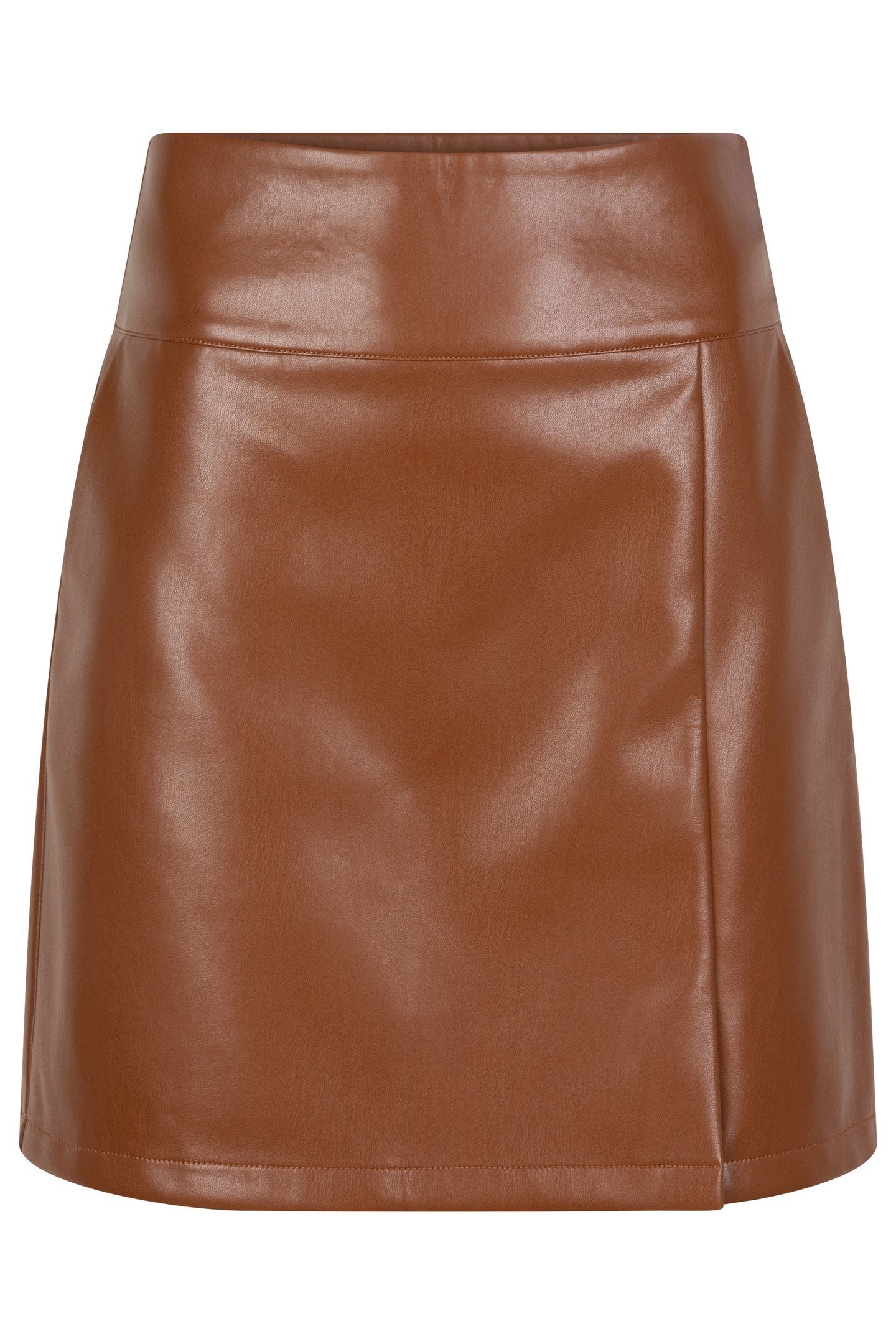 SKIRT PU BROWN 4