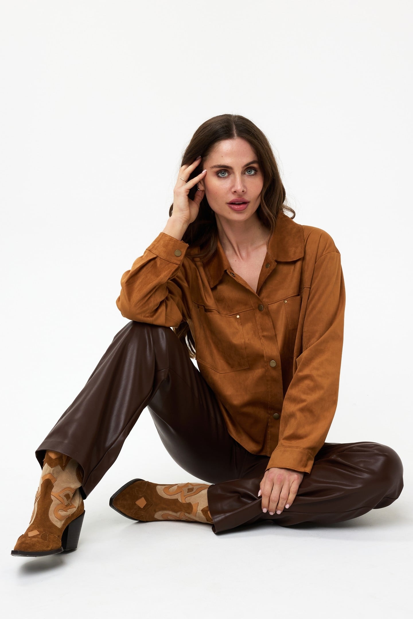 JACKET SUEDINE WIDE CAMEL 3