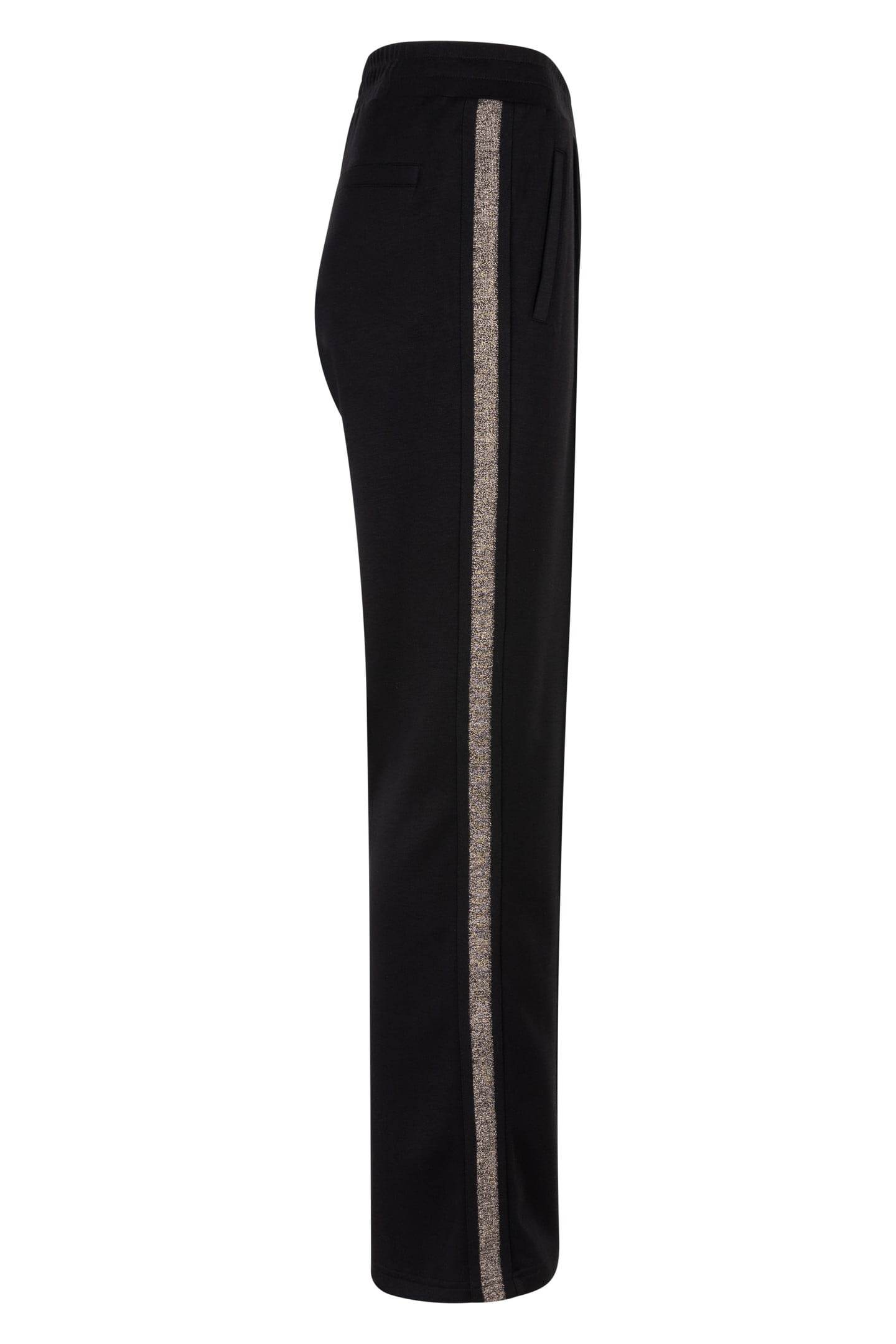 TROUSERS LUREX TAPE MODAL BLACK 6