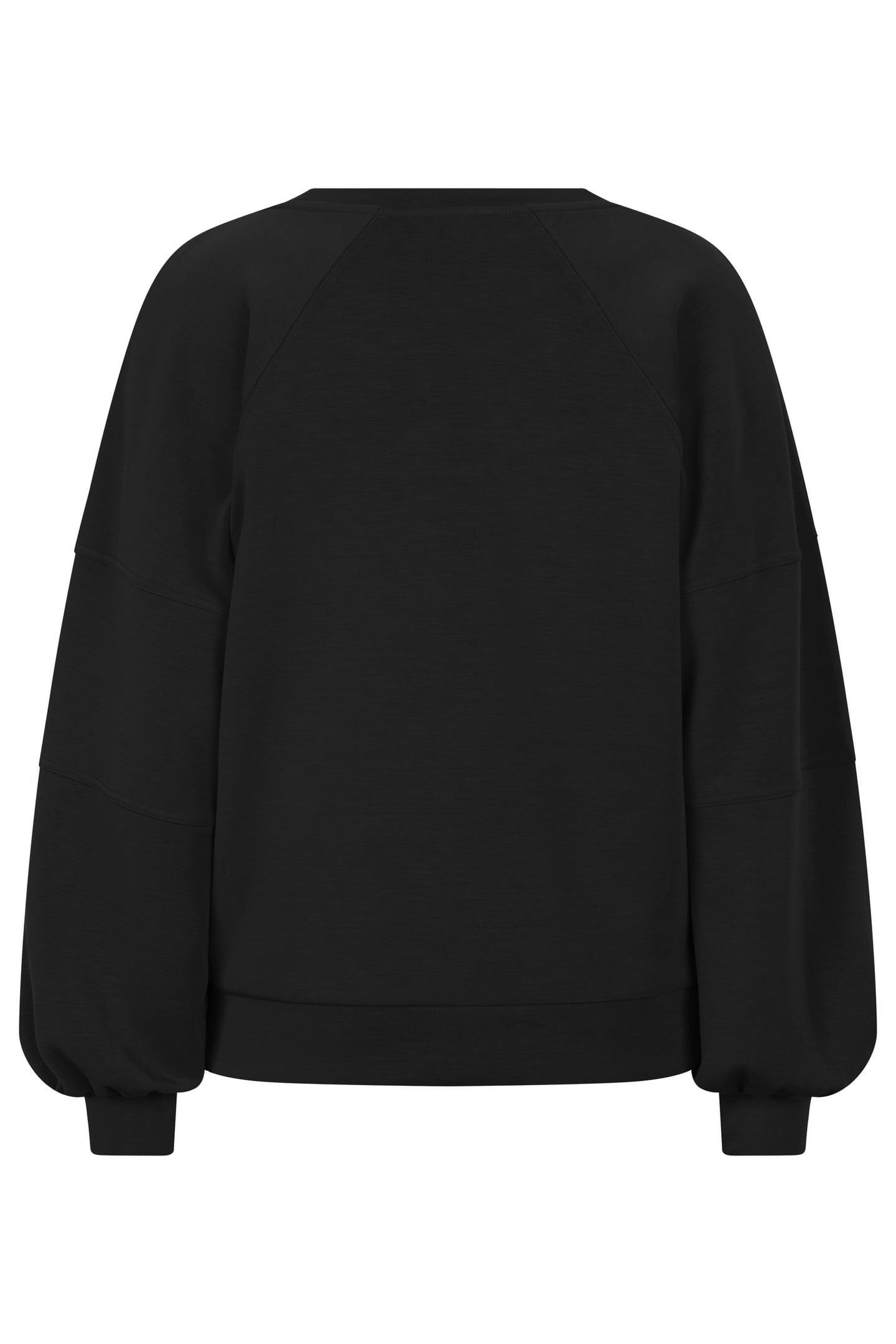 SWEATER “V” SEAMS MODAL BLACK 2