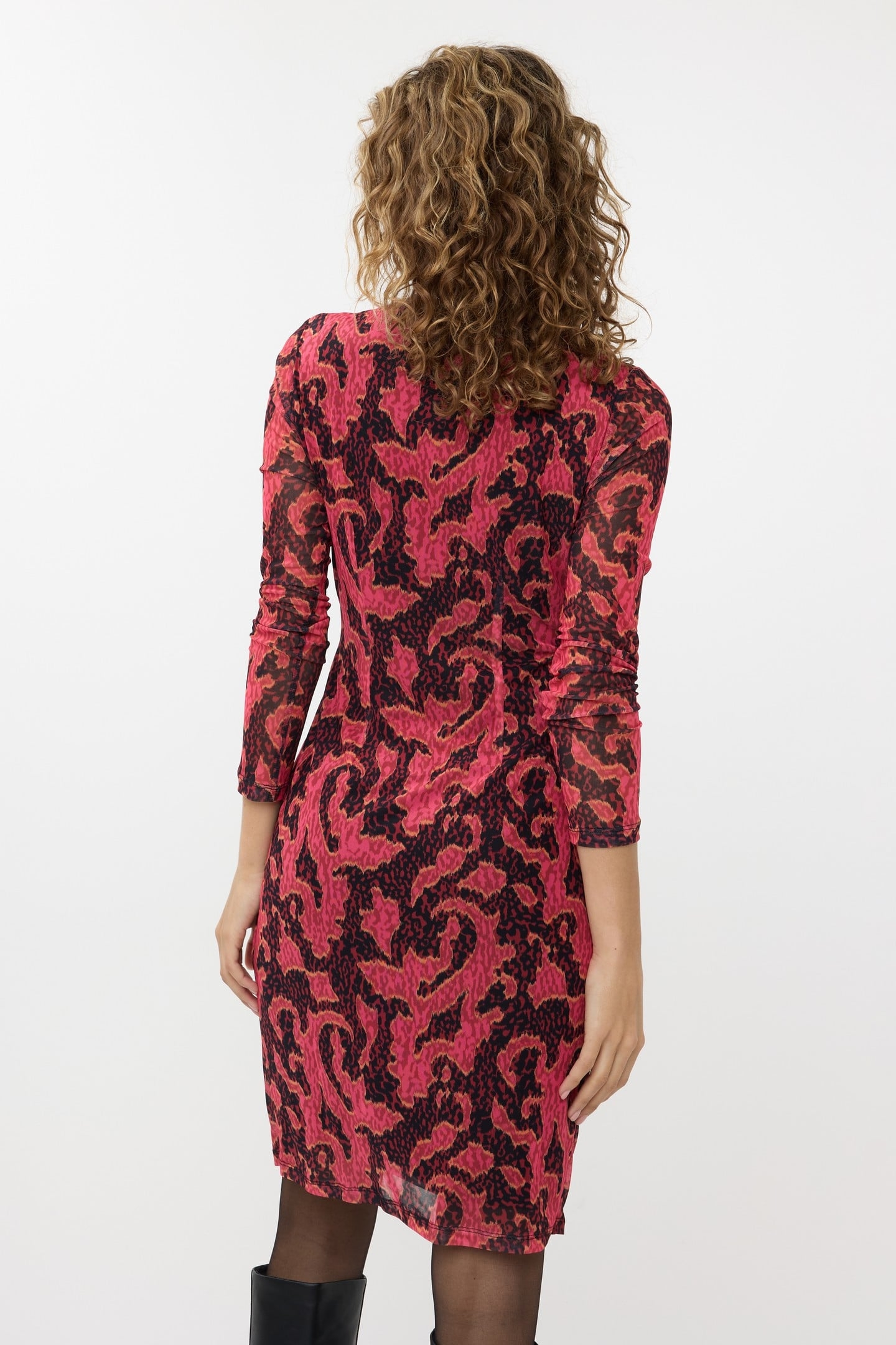 DRESS MESH WRAP OVER PRINT 3