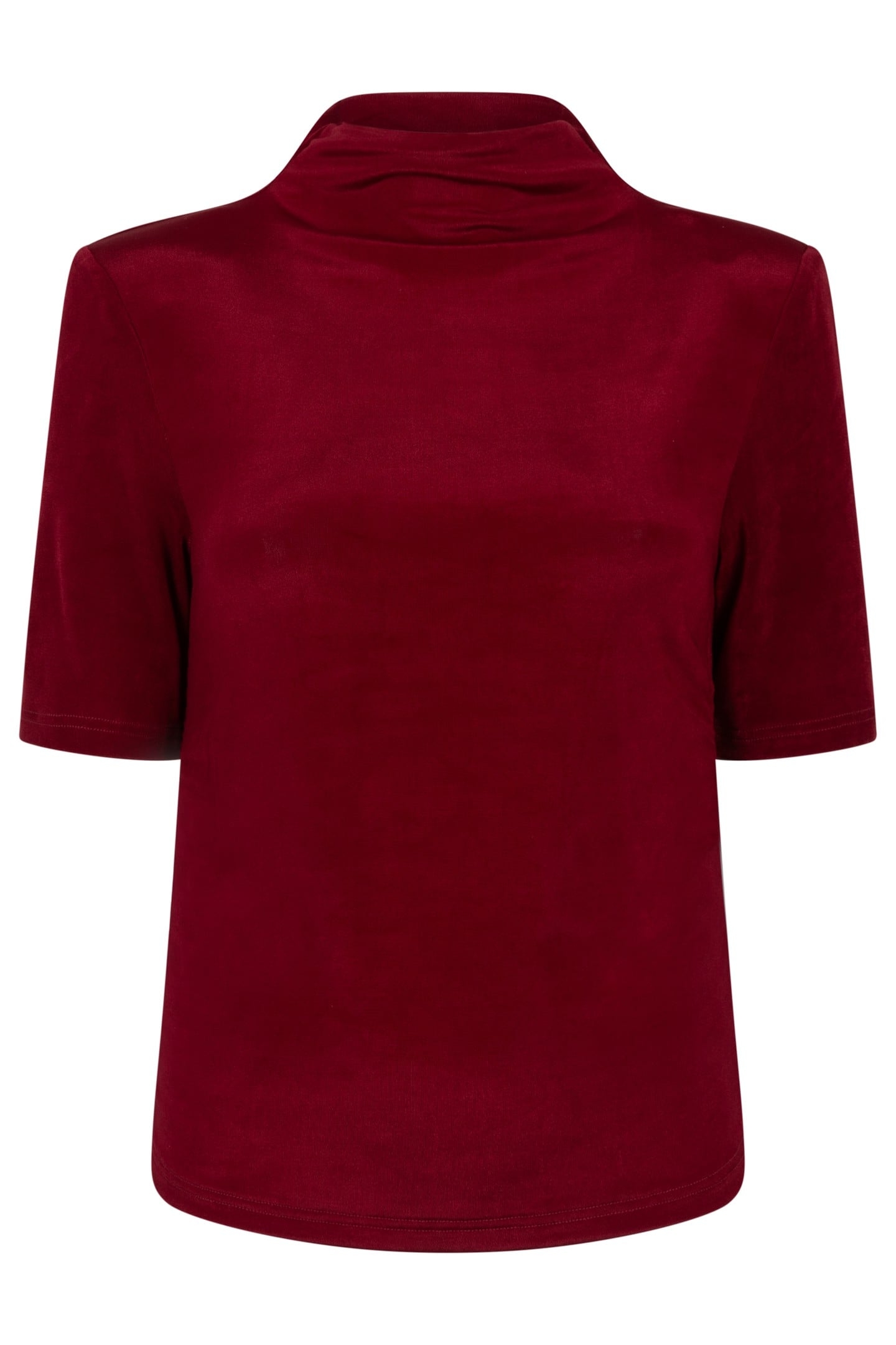 TOP WRINKLED WAIST WINE RED 6