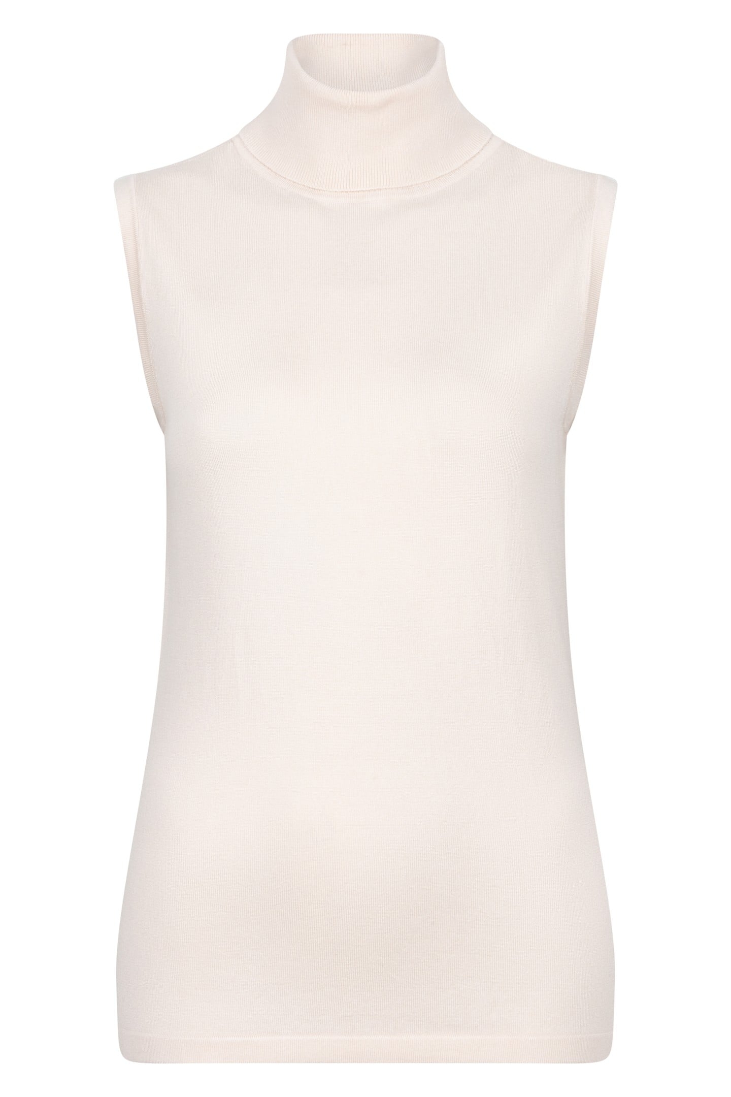 SWEATER SLV/LSS COL BASIC KNIT BEIGE 5