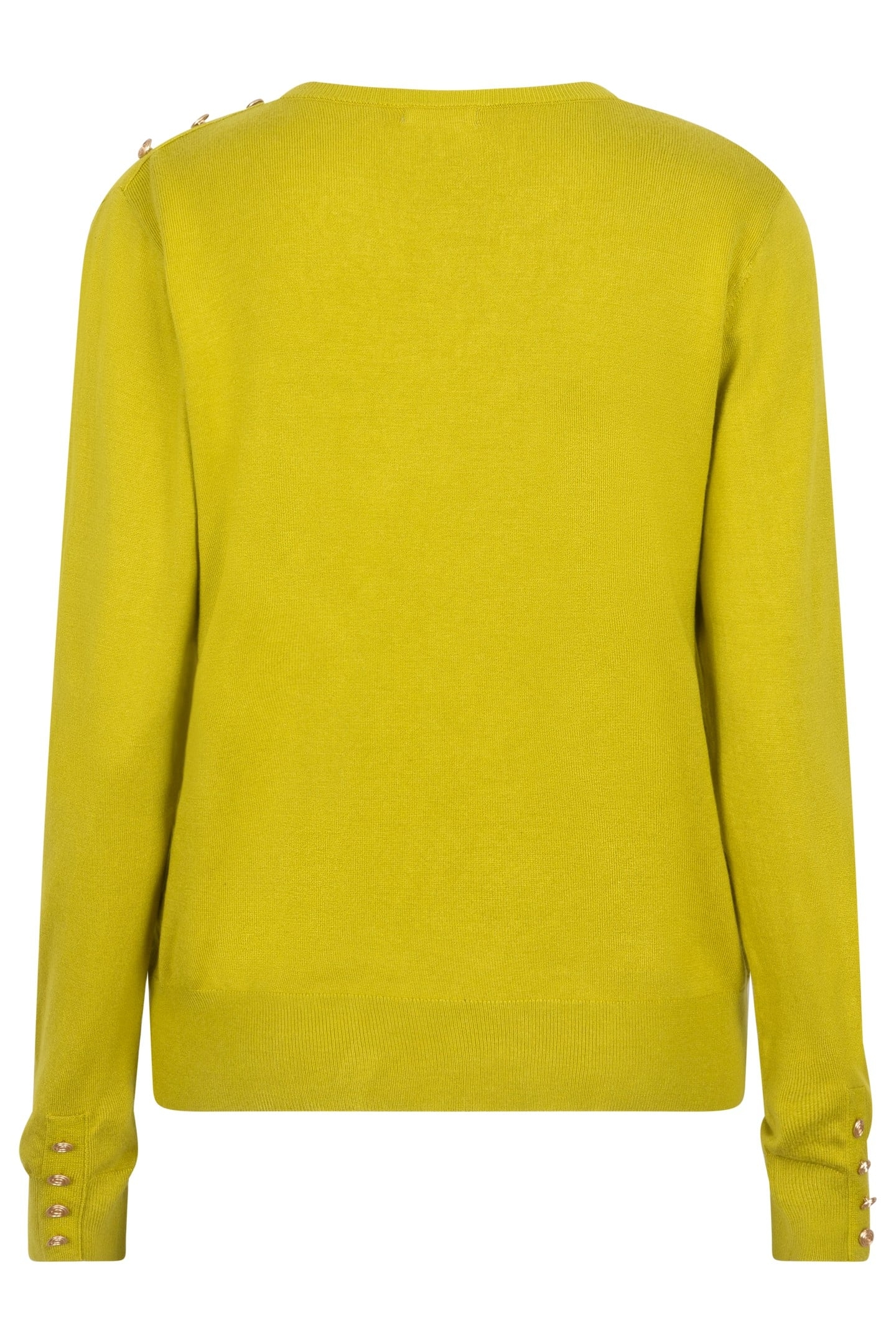 SWEATER GATHERING BUTTON DETAILS BASIC KNIT MATCHA GREEN 7