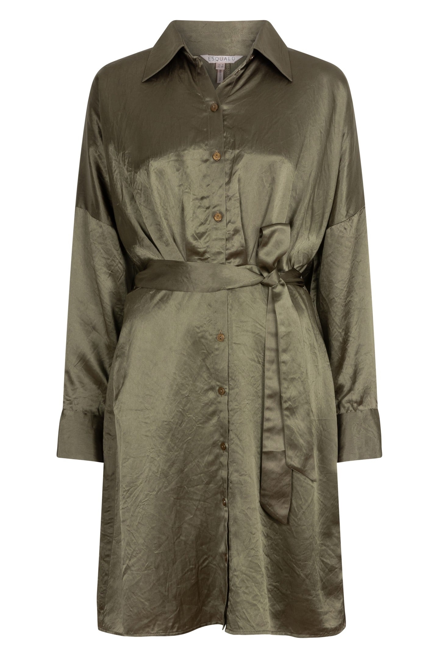 DRESS CRUSHED SATIN MOSS GREEN 4