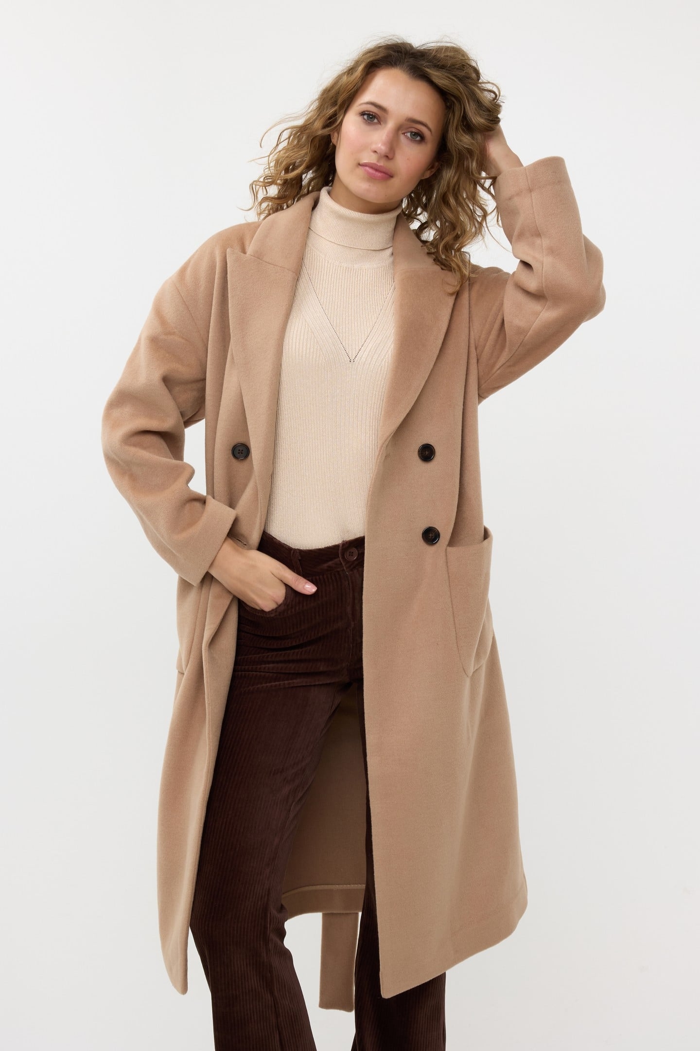 COAT PATCHED POCKETS CAMEL 2