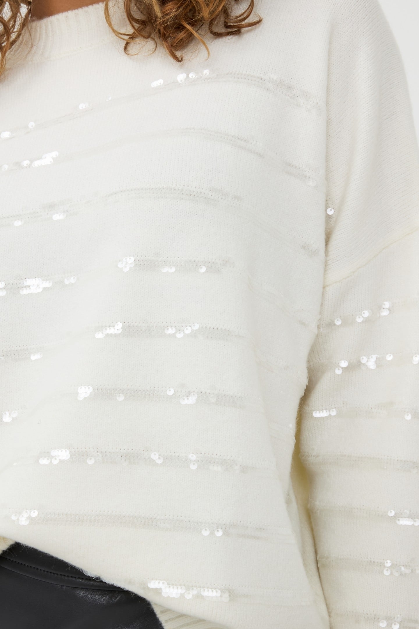 SWEATER STRIPED SEQUINS OFF WHITE 5