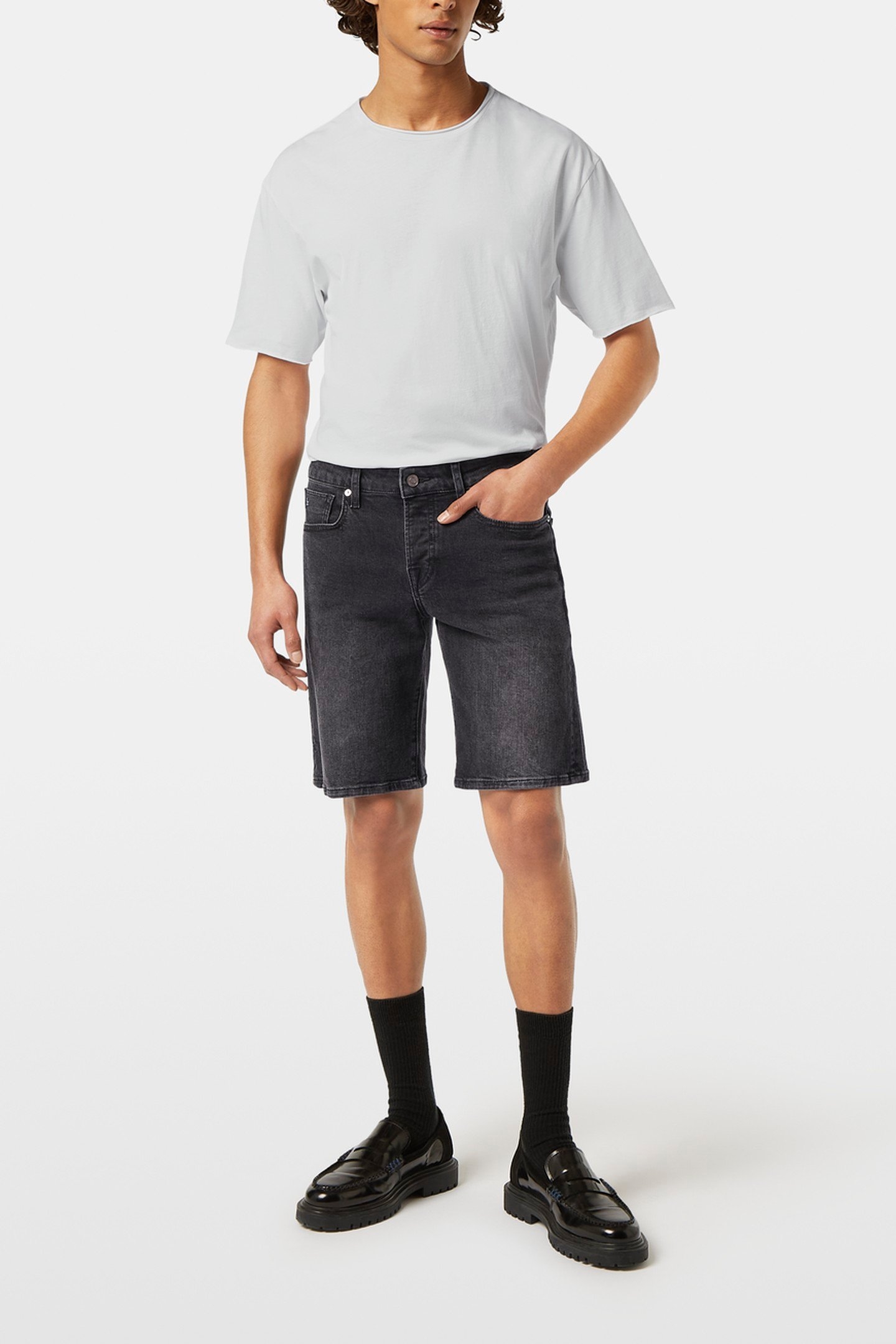 RALSTON SLIM FIT DENIM SHORT — BLACK NIGHT 4