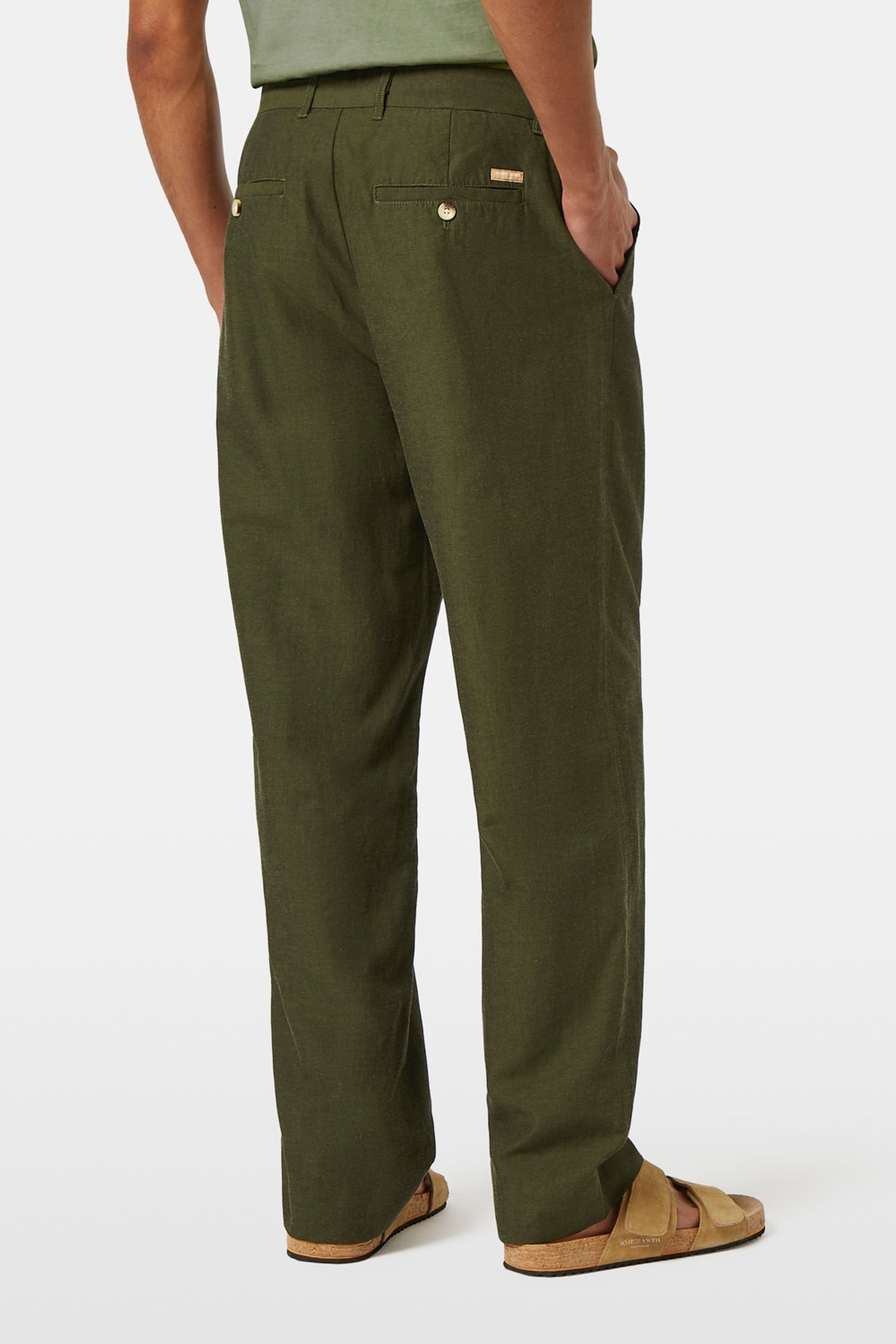 OTIS - LINEN-BLEND CHINO ARMY MELANGE 7