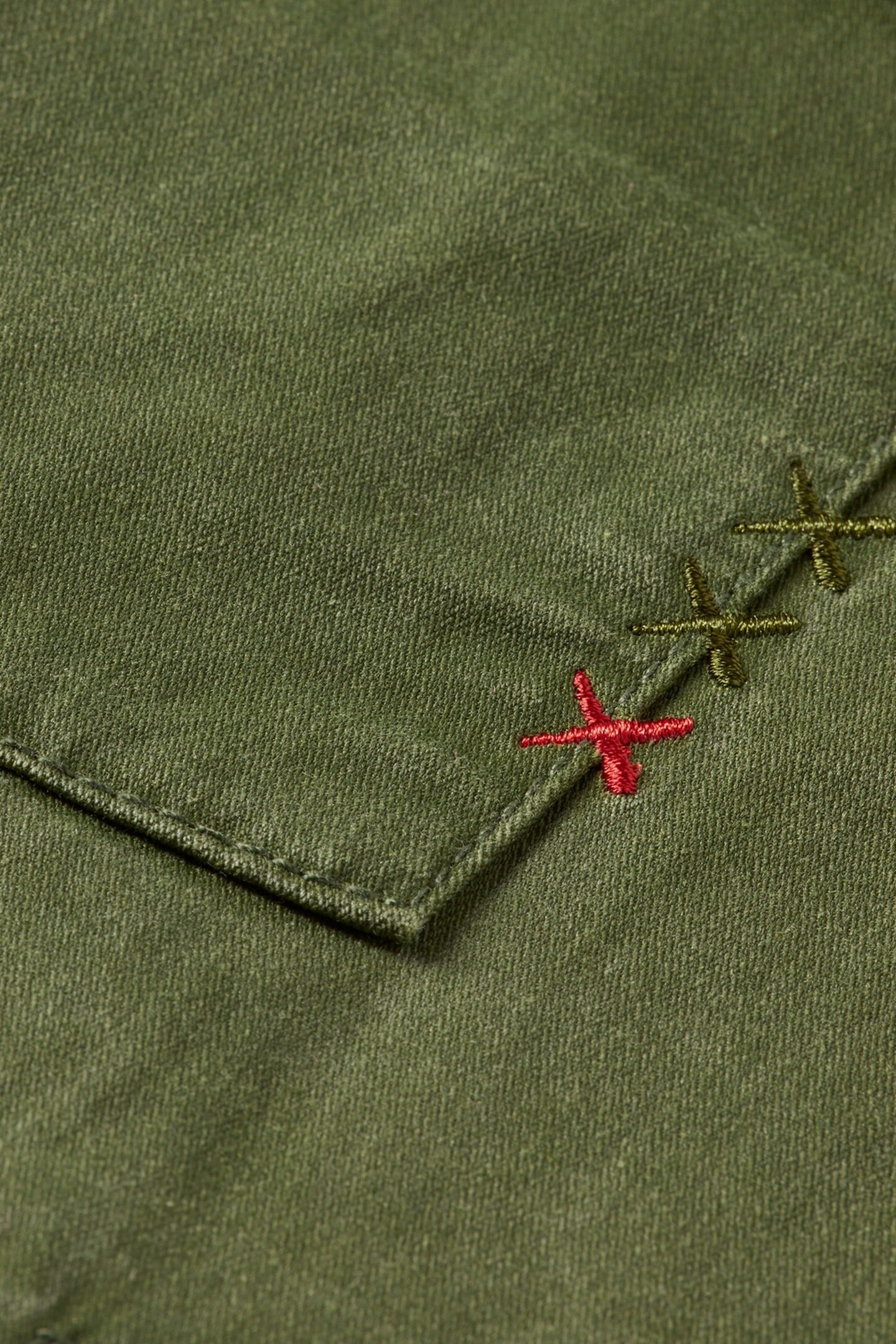 PIGMENT-DYED WORKER JACKET ARMY 3