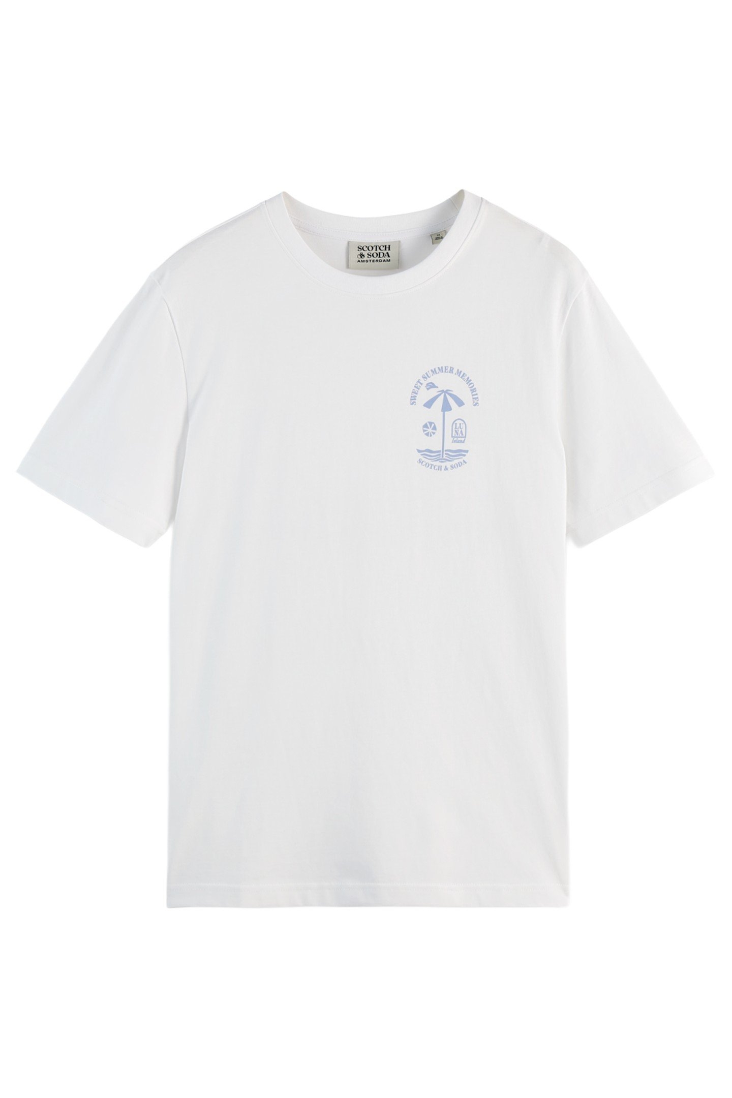 REGULAR FIT LEFT CHEST LOGO T-SHIRT WHITE 1