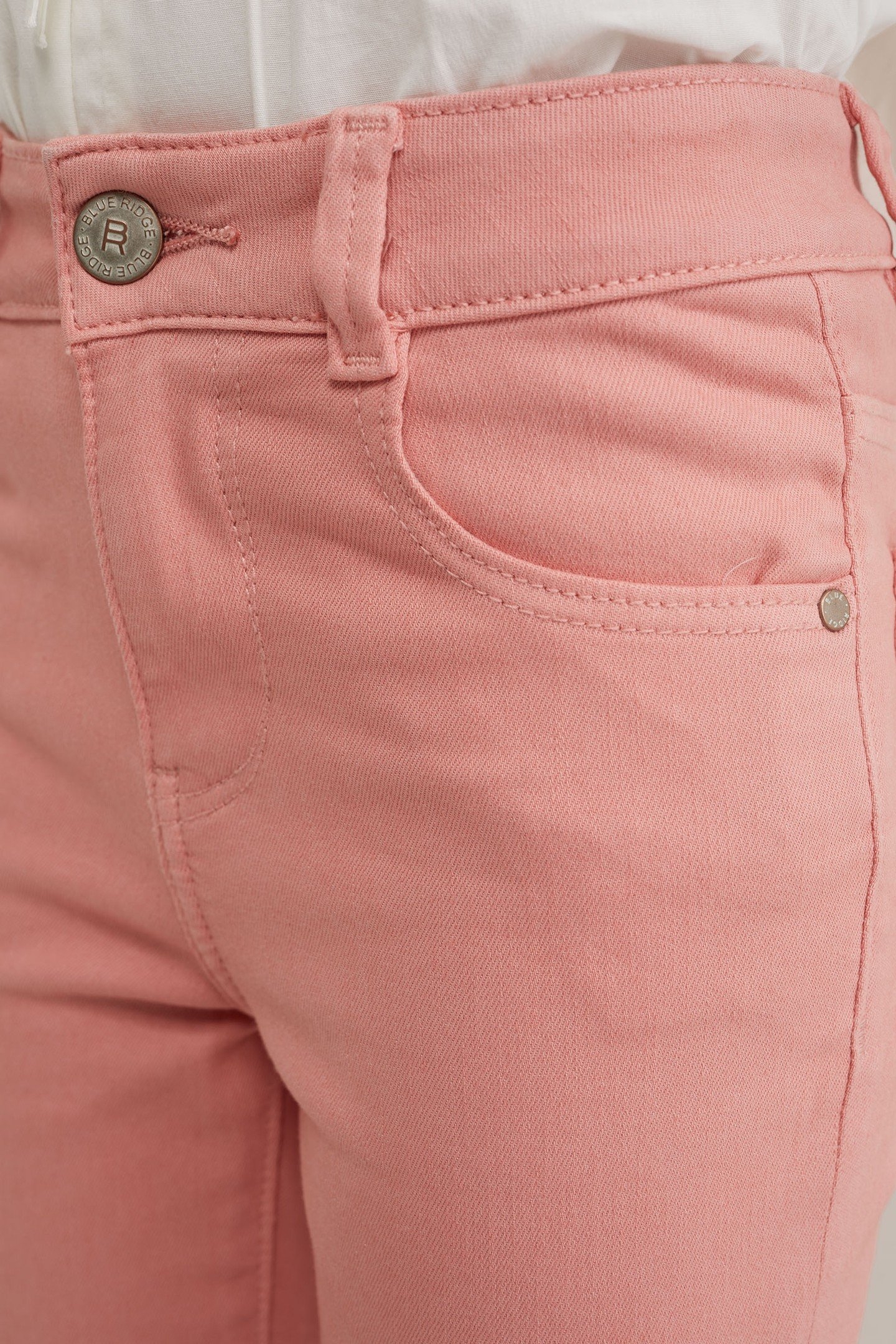 GIRLS 5-POCKET MID WAIST CORAL PINK 5
