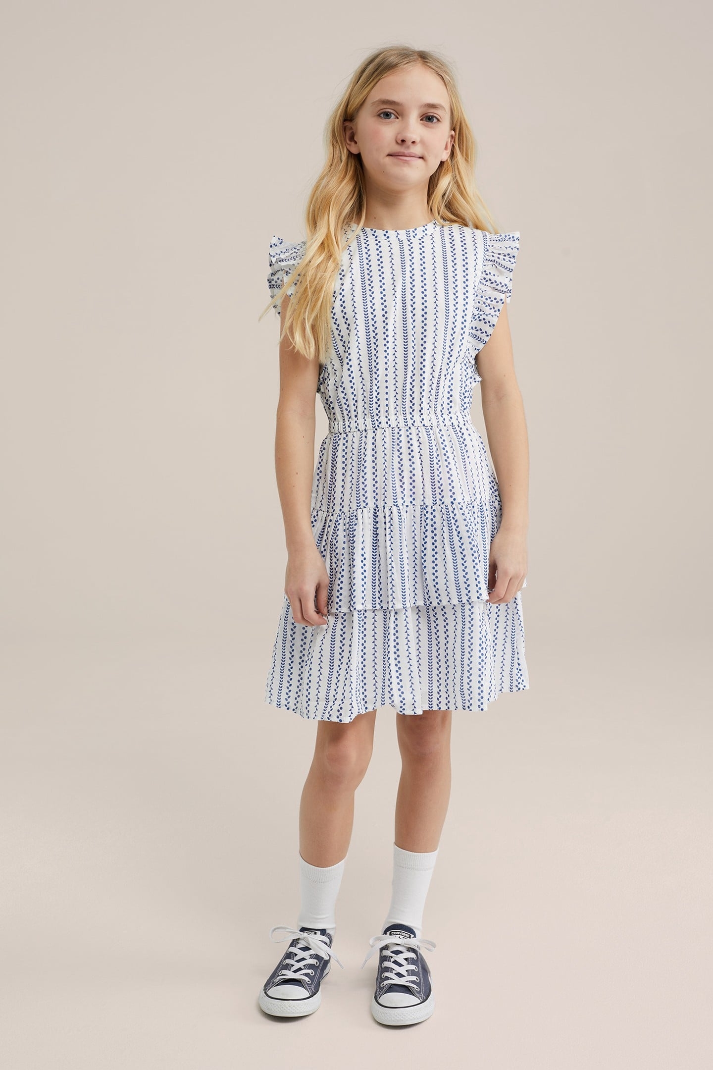 GIRLS DRESS MID LENGTH DARK BLUE 2