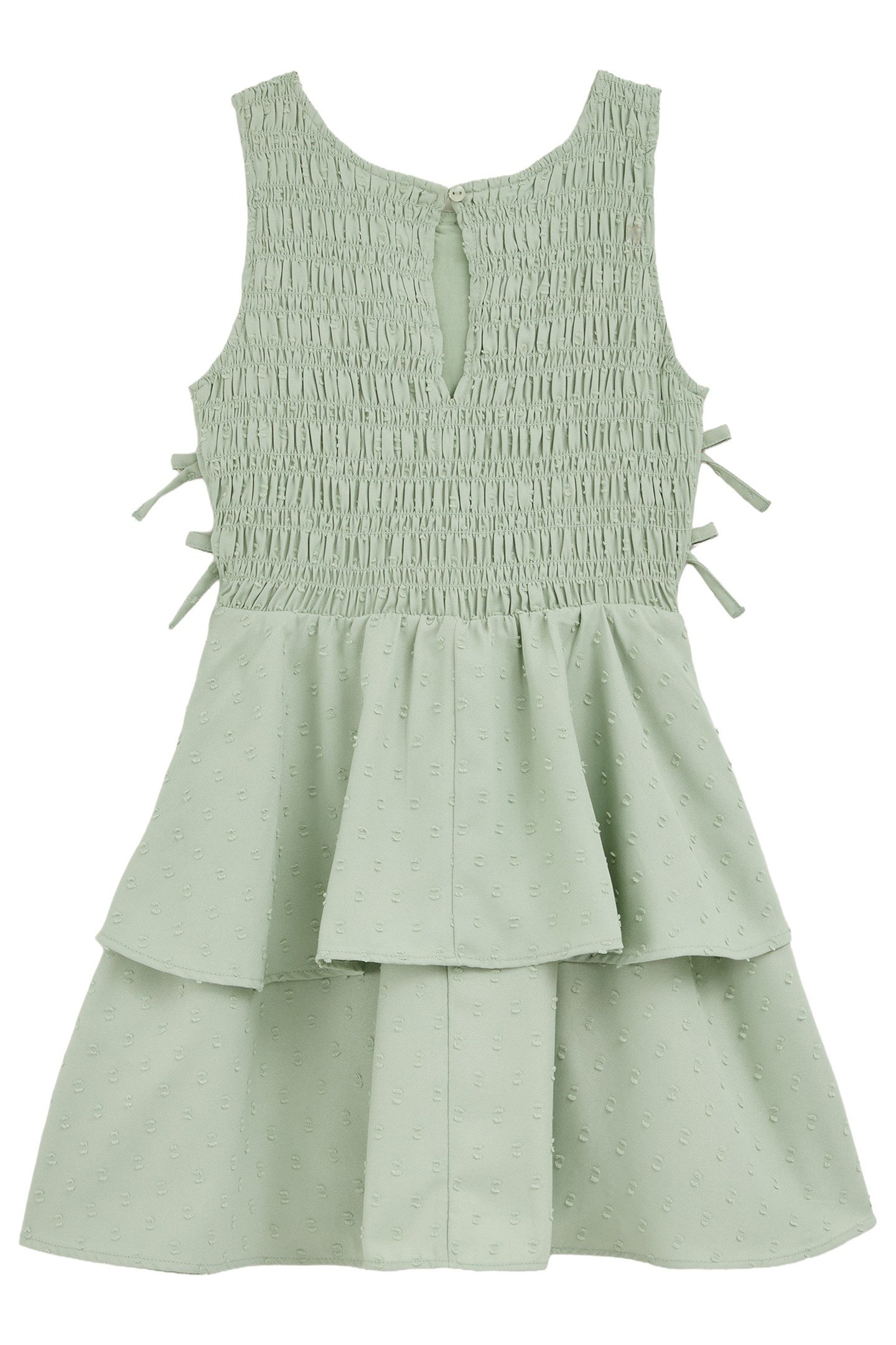 GIRLS DRESS MID LENGTH LIGHT GREEN 4