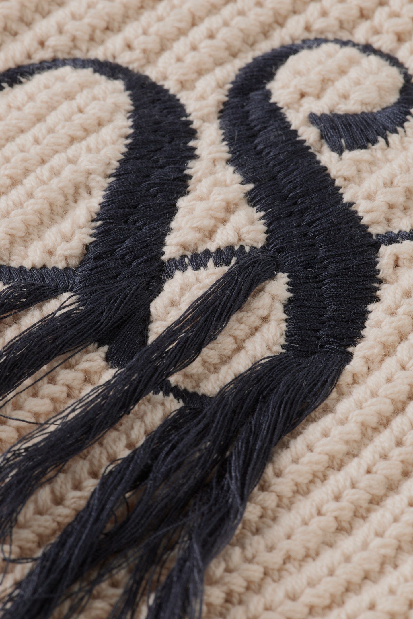 STRIPE TRIM KNITTED SPENCER LIGHT CALICO 6