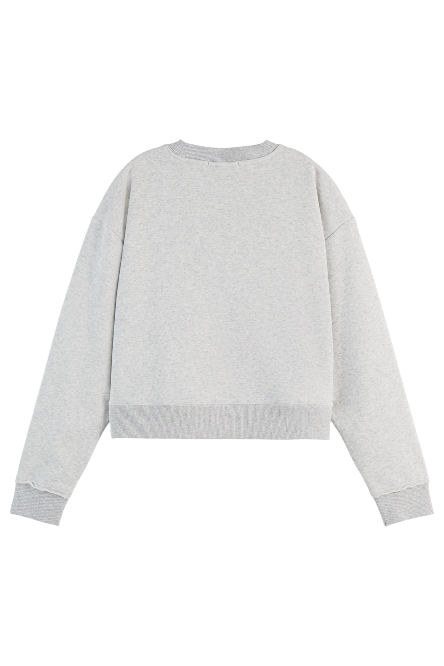 APPLIQUE ARTWORK LOOSE SWEATER LIGHT GREY MELANGE 2
