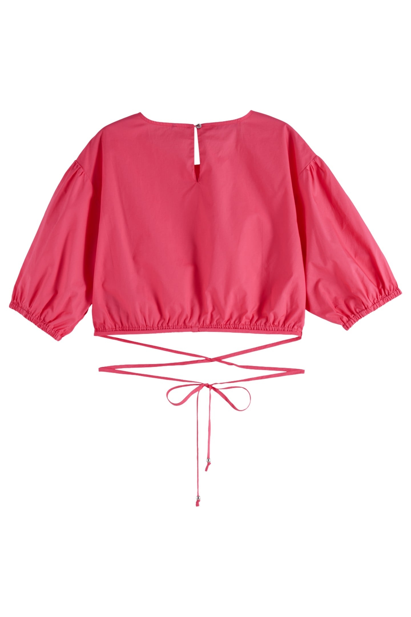 CROPPED POPLIN TOP ELECTRIC PINK 5
