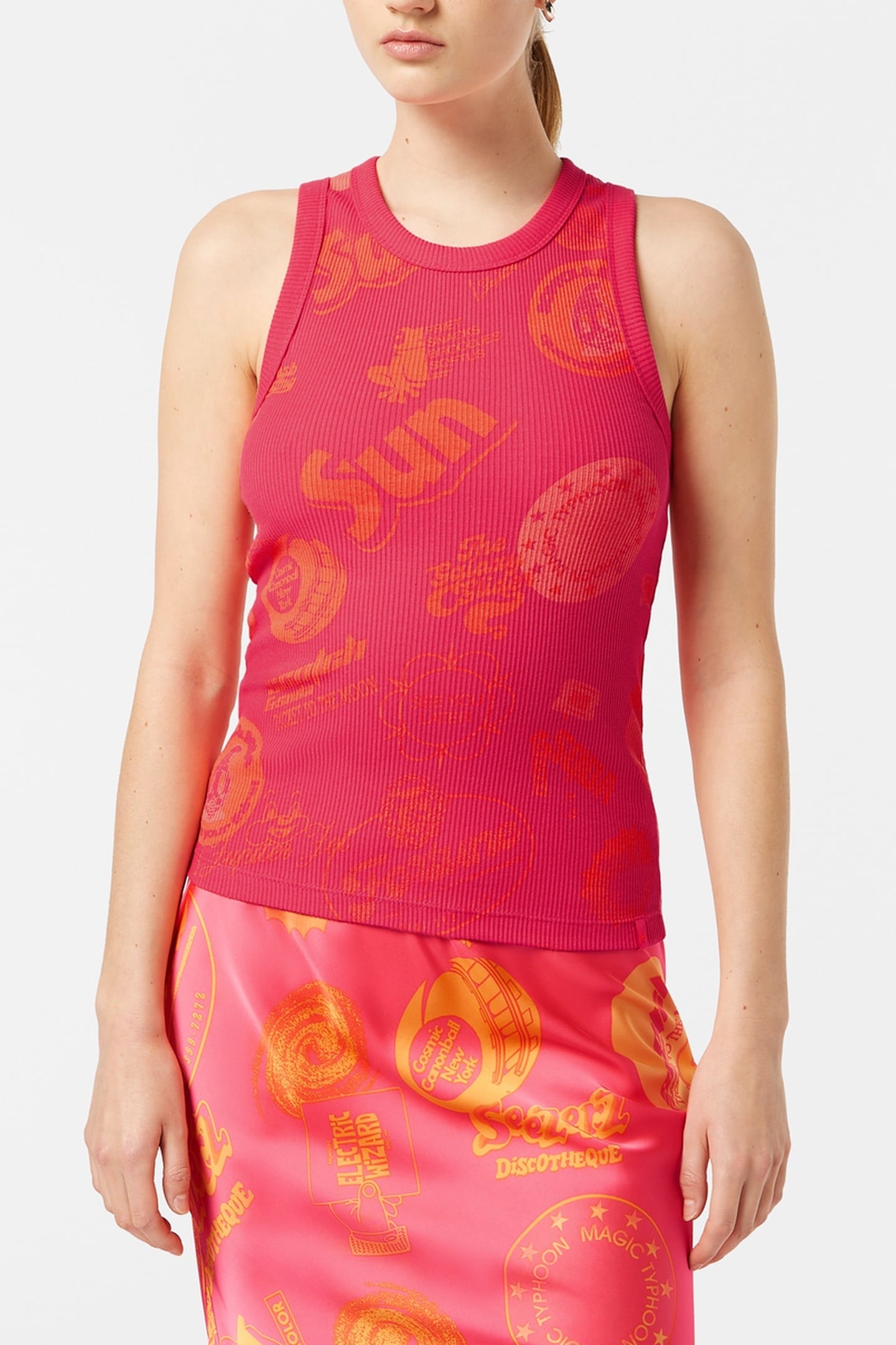 ALL OVER PRINTED RIB TANK LUNAR PIER PINK 2