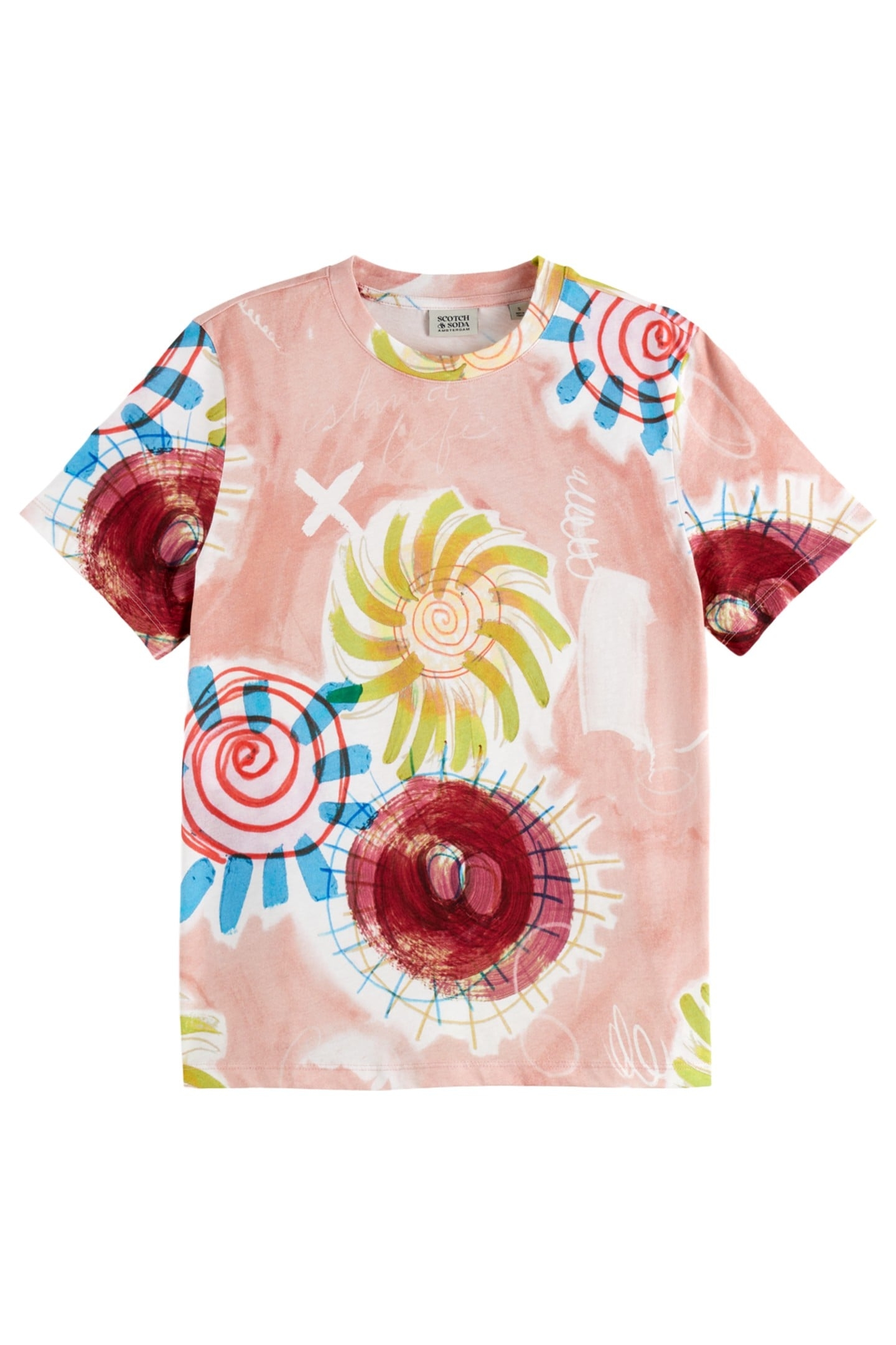 ALL OVER PRINTED REGULAR FIT T-SHIRT INKY SUN LINEN 4