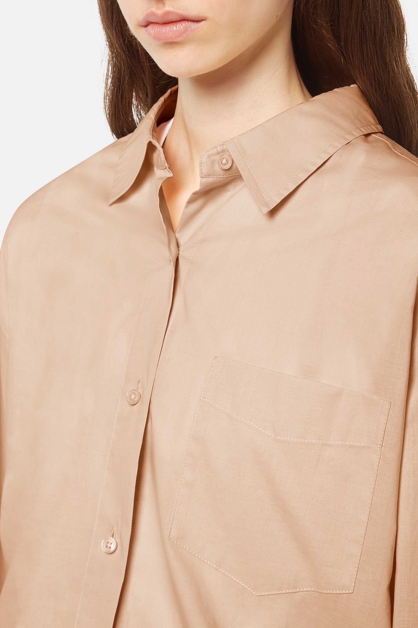 OVERSIZED LIGHT WEIGHT COTTON SHIRT COLD BREW 6