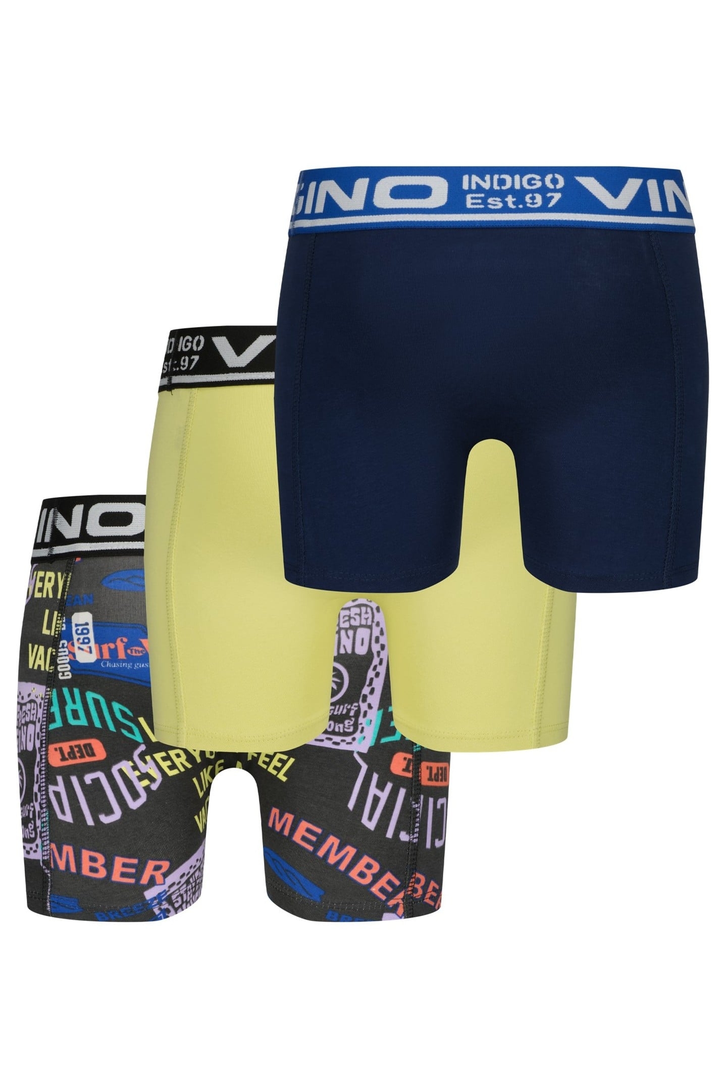 BOYS B-SO26 COLOR 3 PACK BOXER DARK BLUE 8