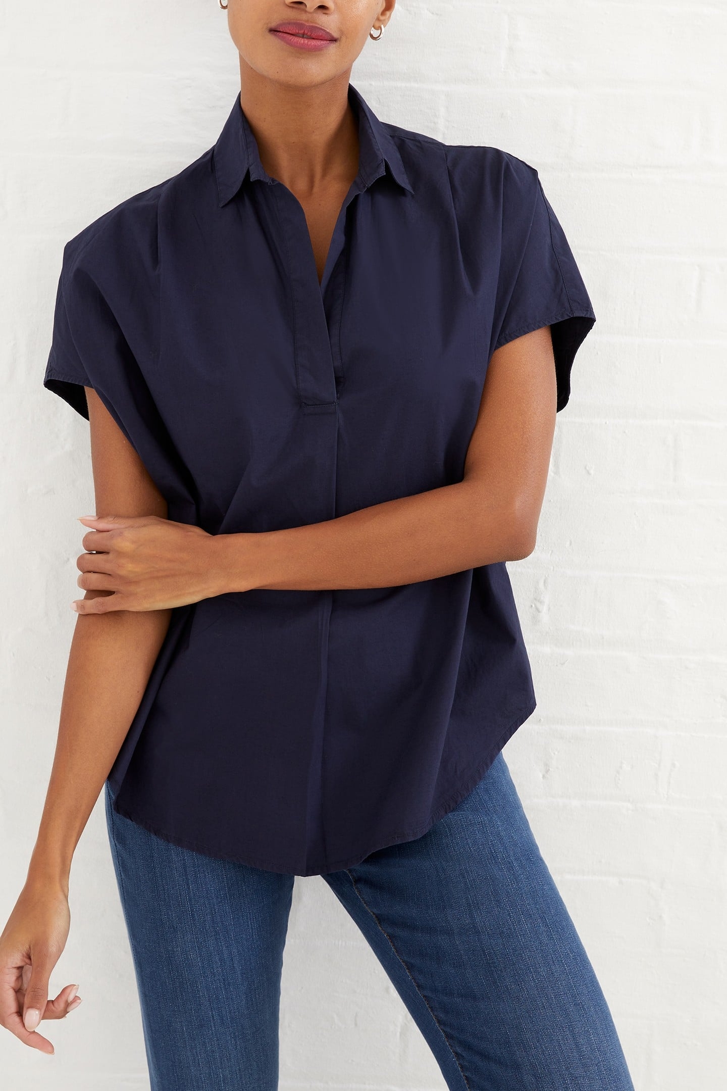 CELE RHODES POPLIN SLVLSS SHRT INDIGO 3