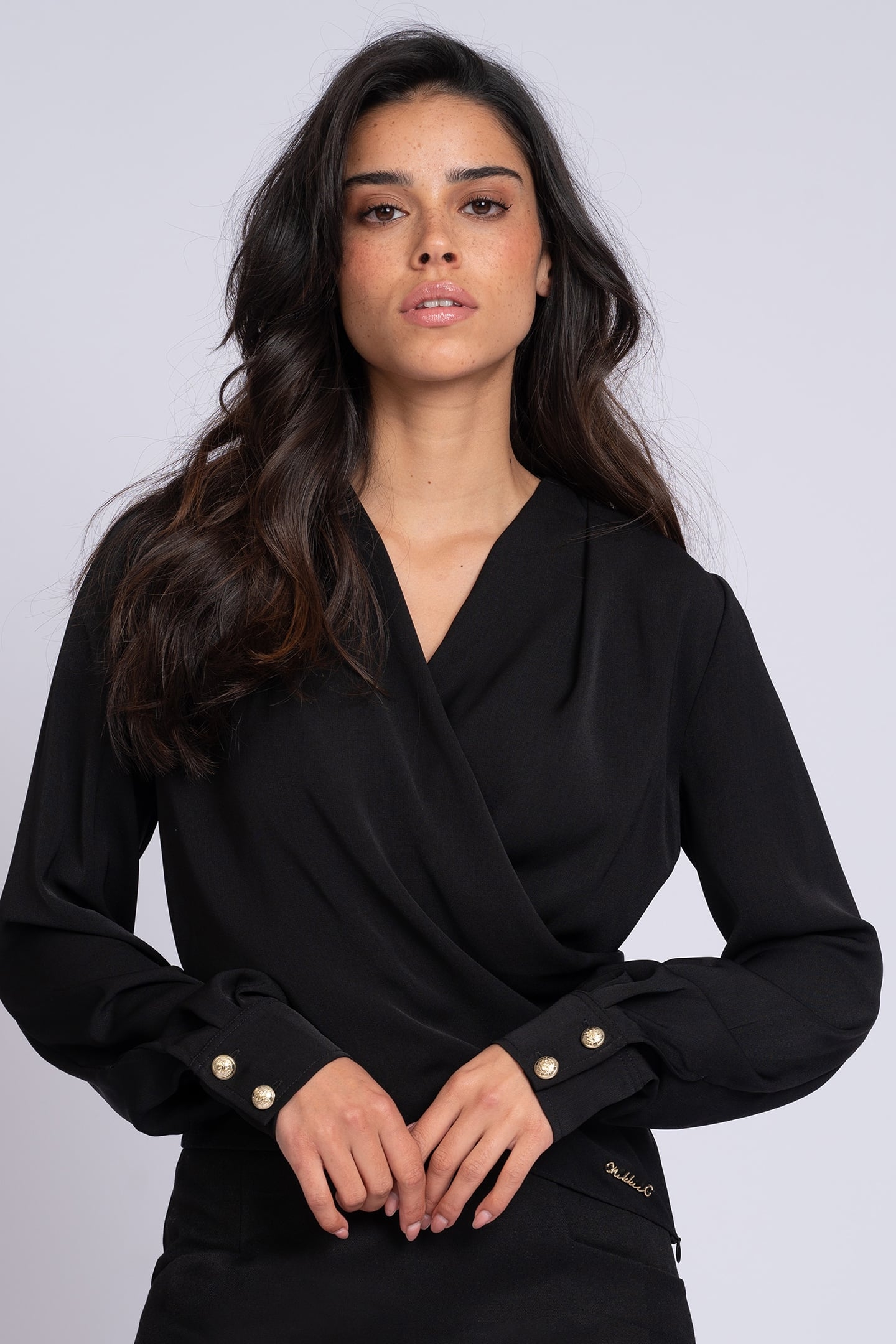 IMANI WRAP TOP BLACK 1