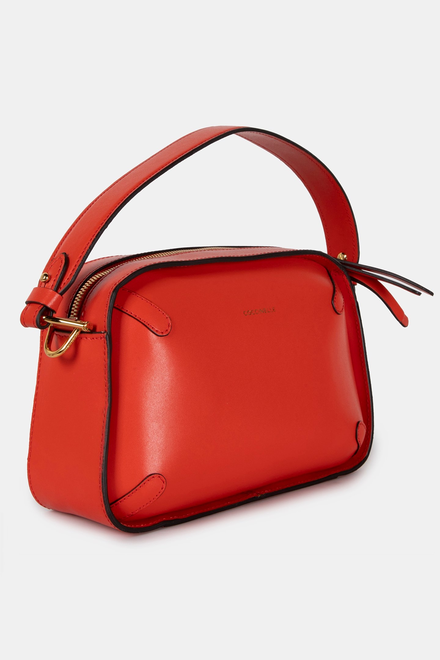 MEDIUM LEATHER SHOULDER BAG IN RED 3