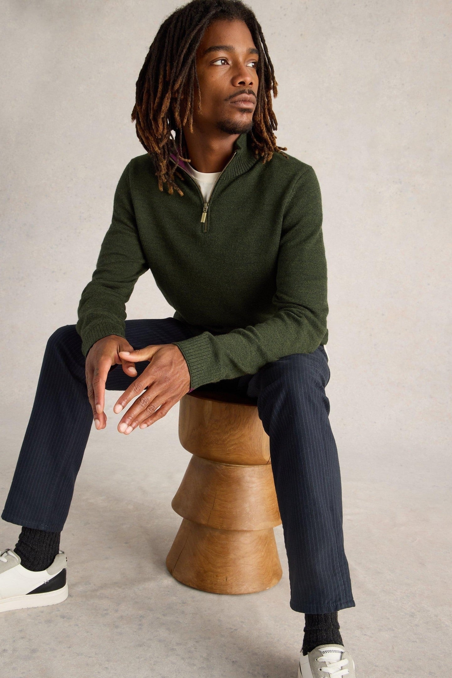 NEWPORT MERINO FUNNEL DARK GREEN 6