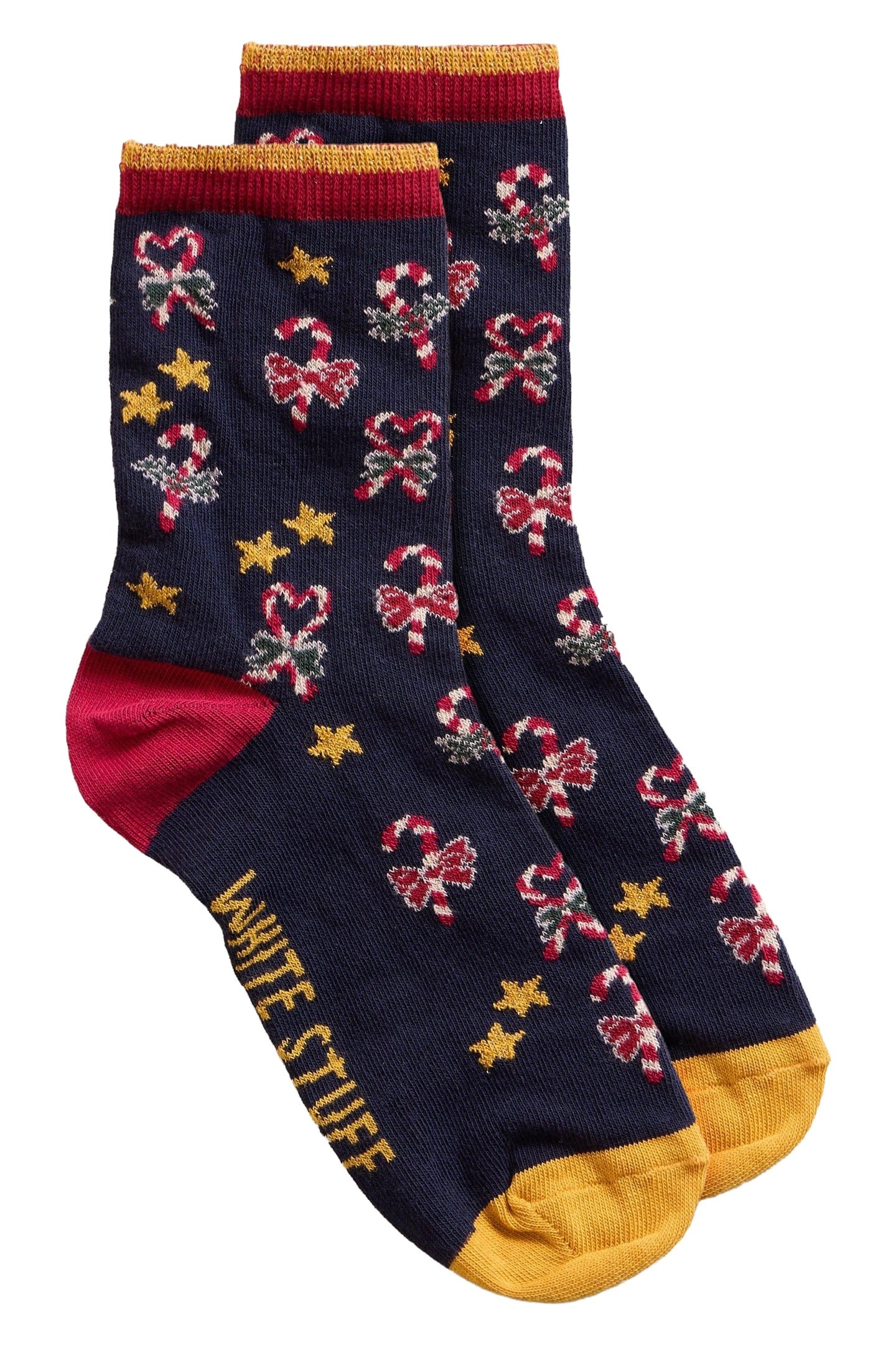 CANDY CANE SOCK IN A CRACKER NAVY MULTI 1